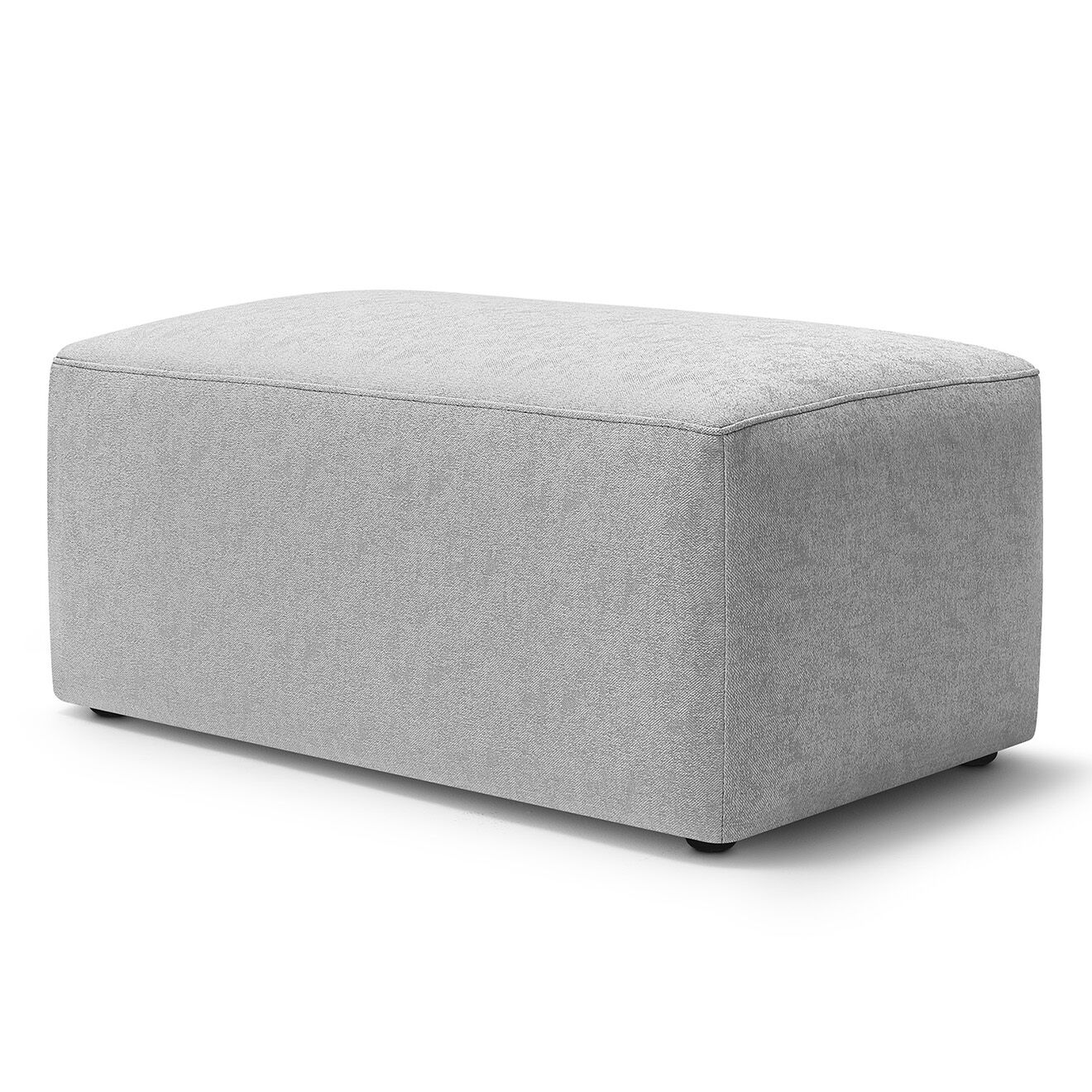Pouf Metis gris clair - 100x56x42 cm
