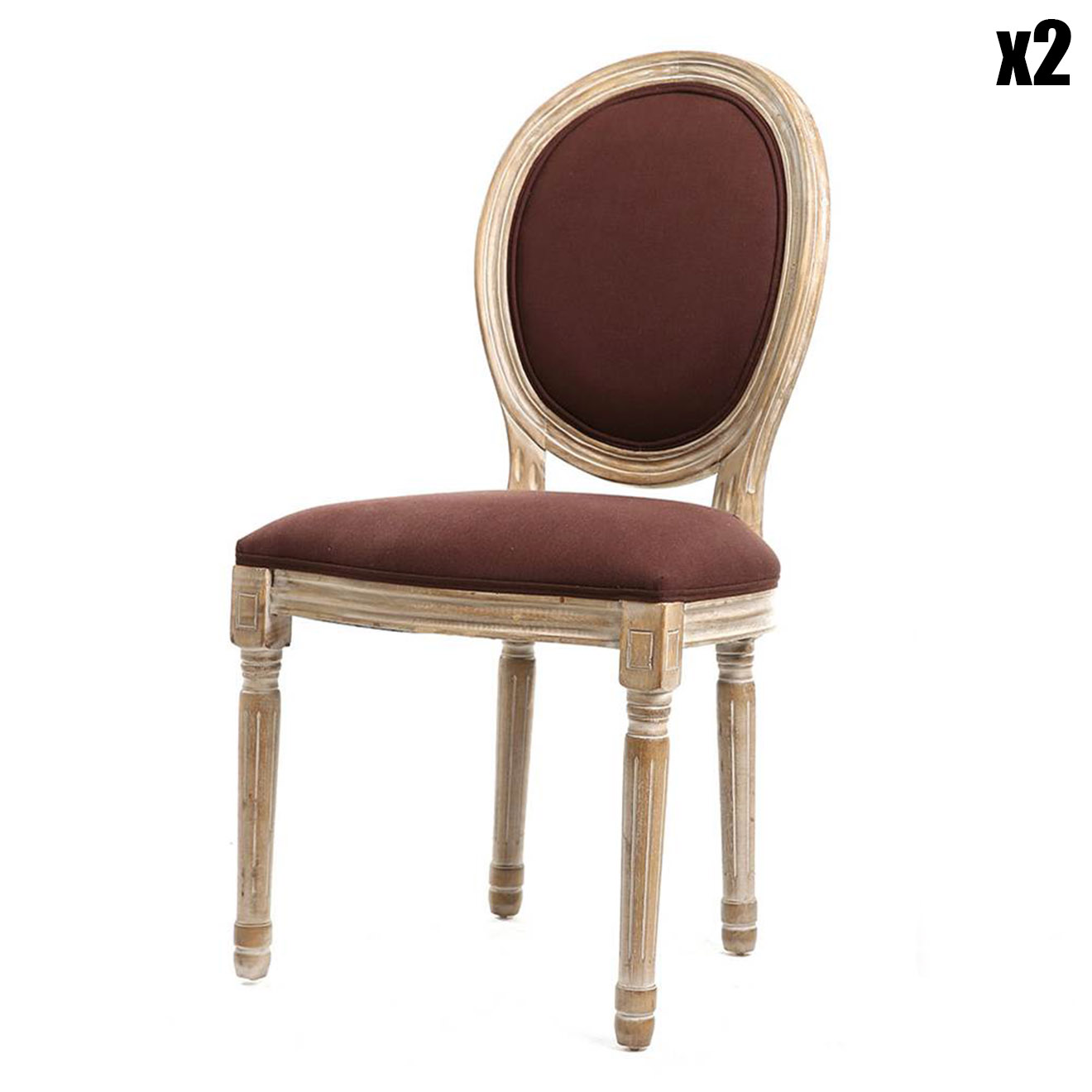 2 Chaises Jak chocolat - 49x63x94 cm