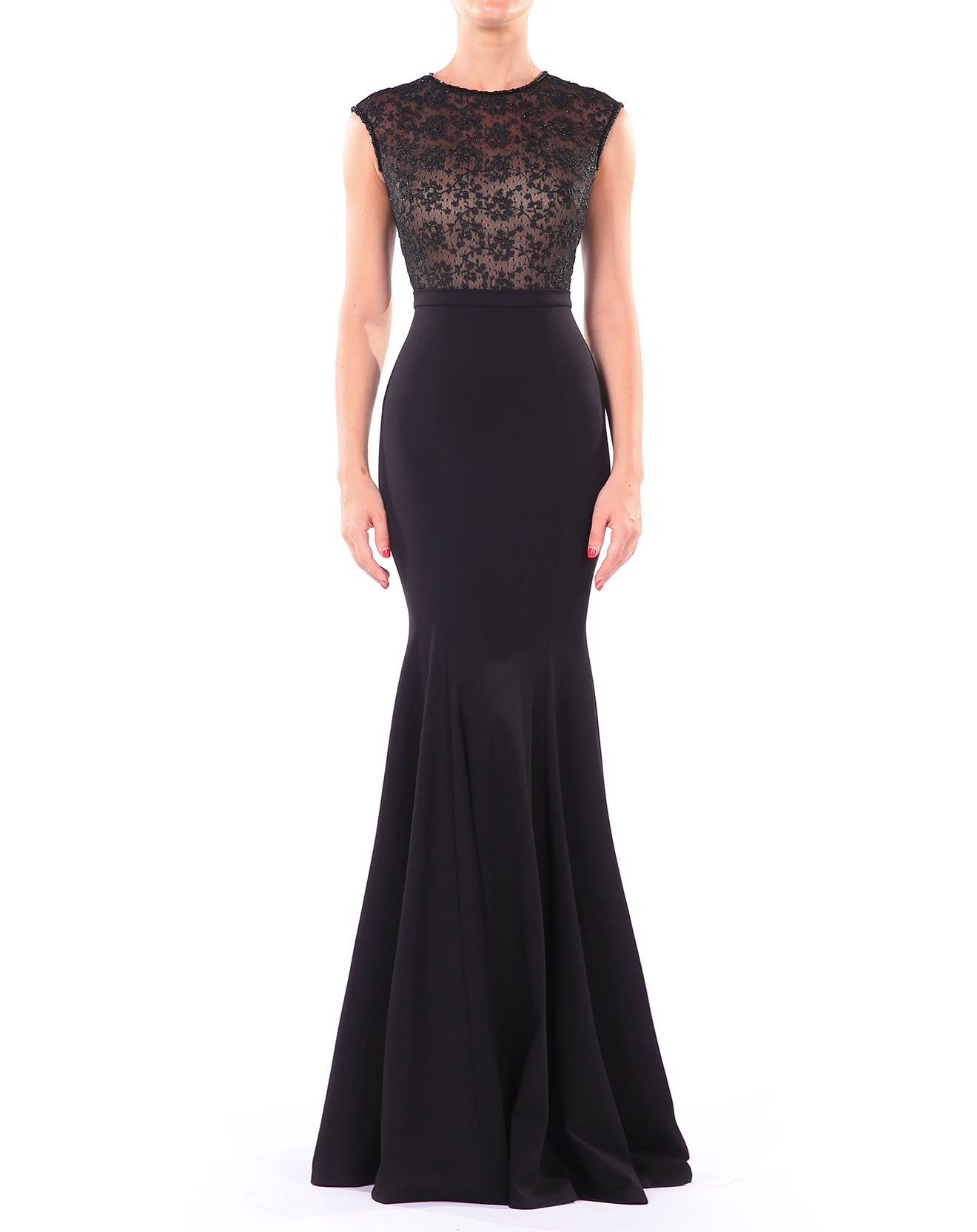 lea lis by isabel garcia - robe longue broderies strass noire