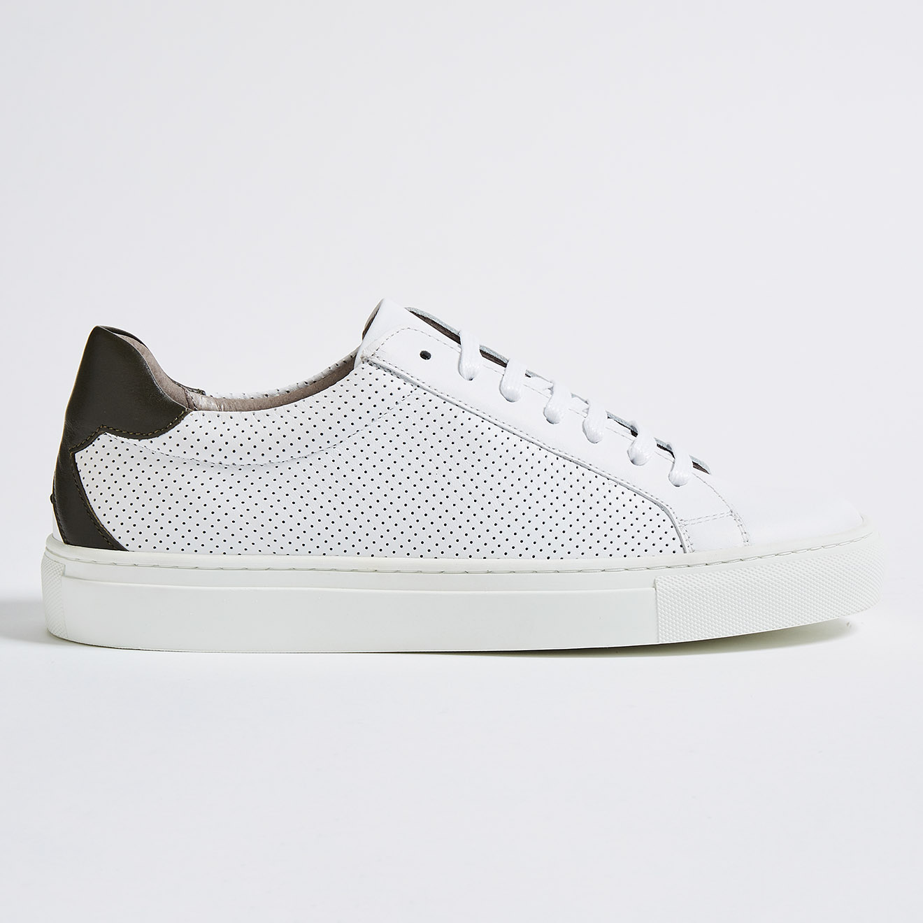Sneakers en Cuir perforé Hugo blanc/vert foret