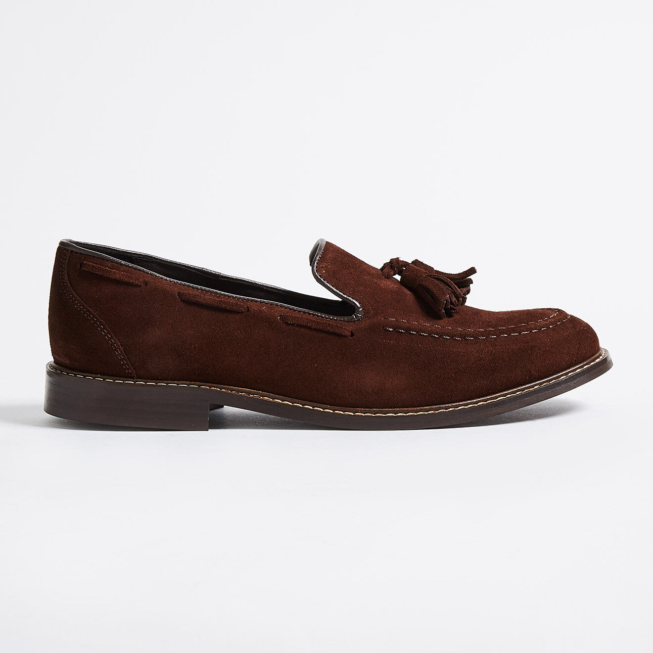 Mocassins en Velours de Cuir Julien marron foncé