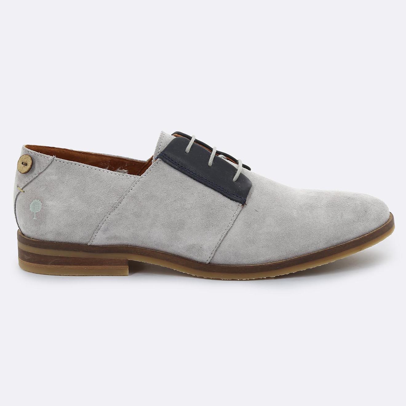 Derbies en Velours de Cuir Kerria grises