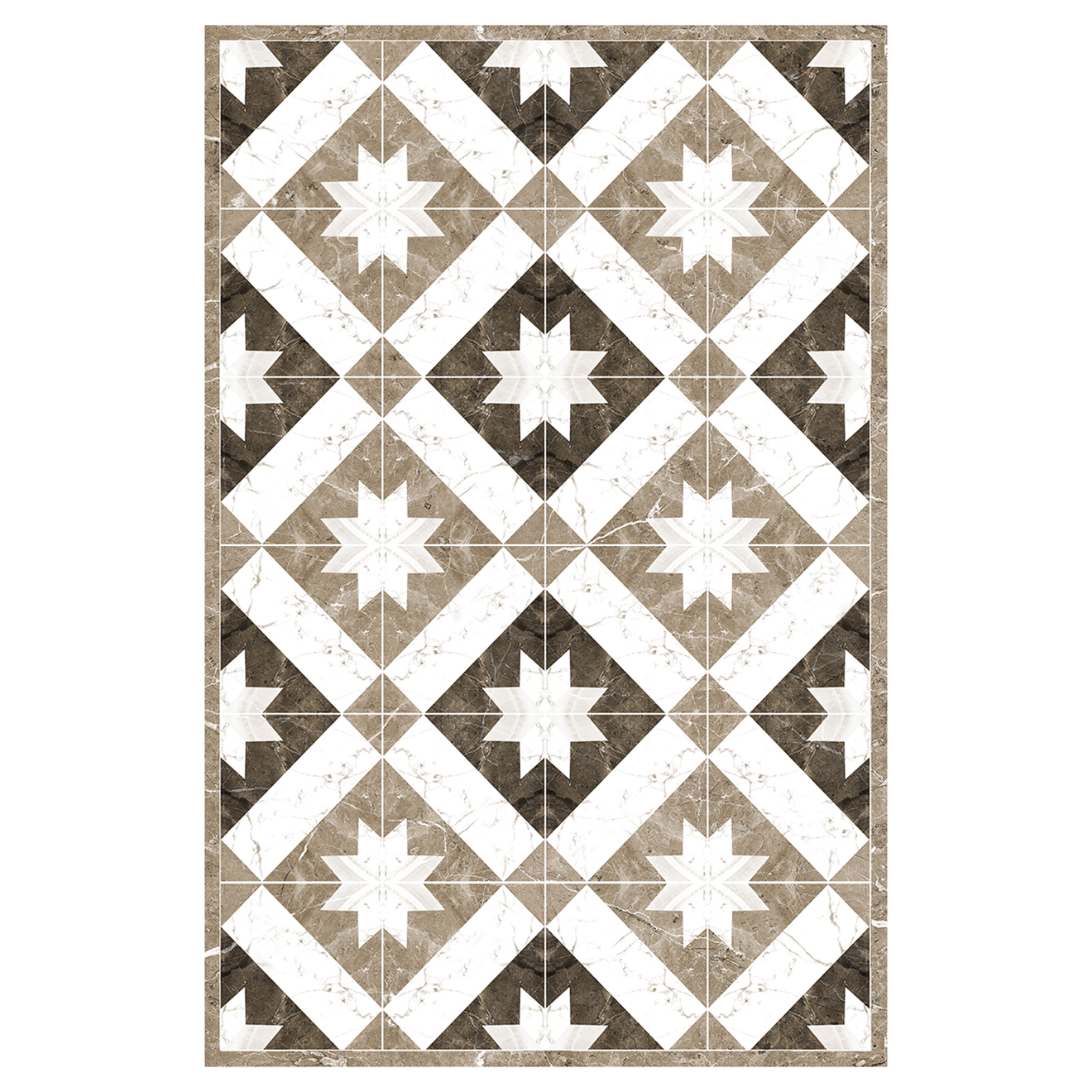 Tapis vinyle Sharifa taupe - 66x180 cm