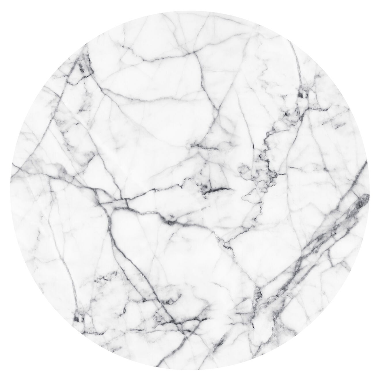 Tapis vinyle Universo marbré/blanc - D.200 cm