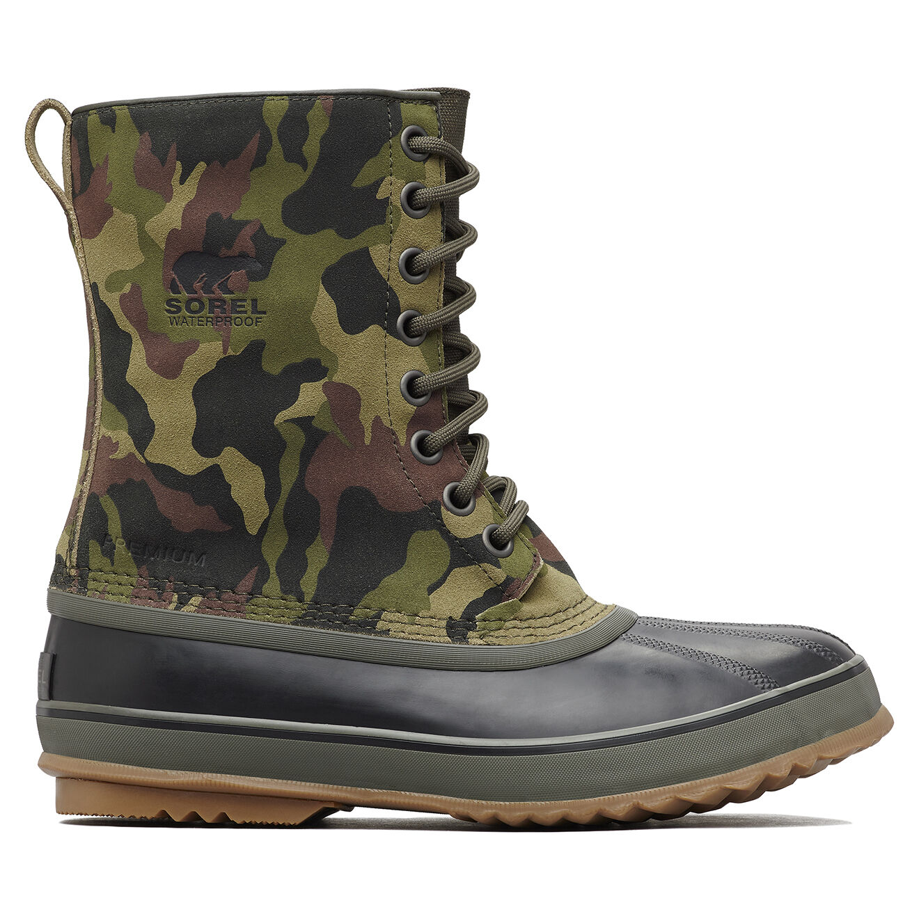 Bottines imperméables en Velours de Cuir 1964 Premium T Camo kaki