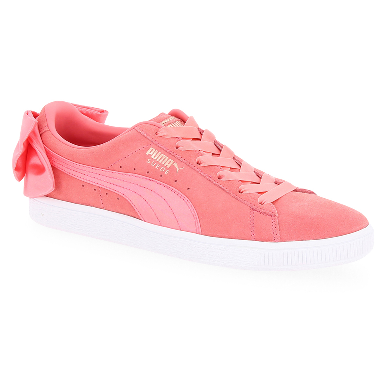 Baskets en Velours de Cuir Bow W'S orange