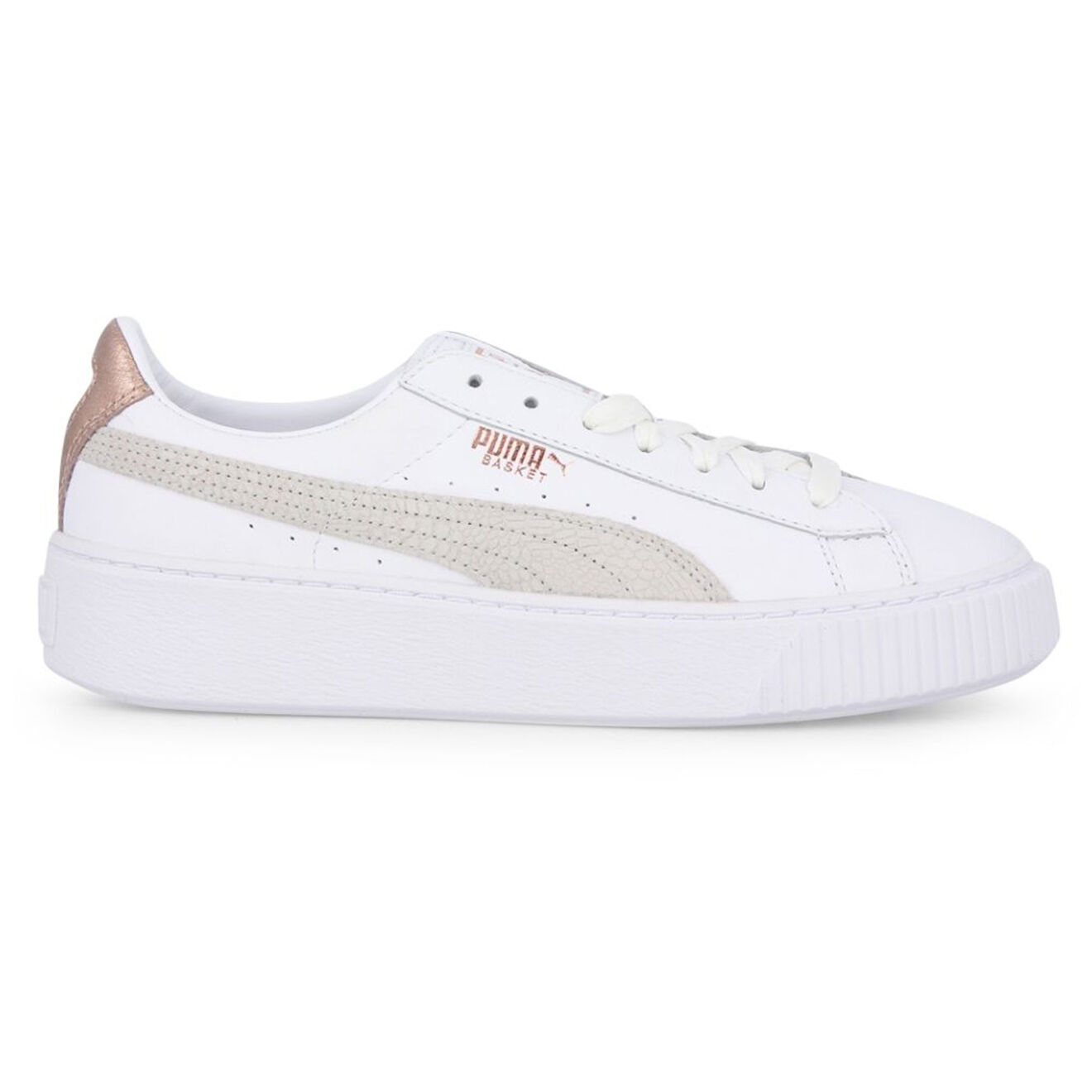 Baskets en Cuir Plaform Euphor blanches