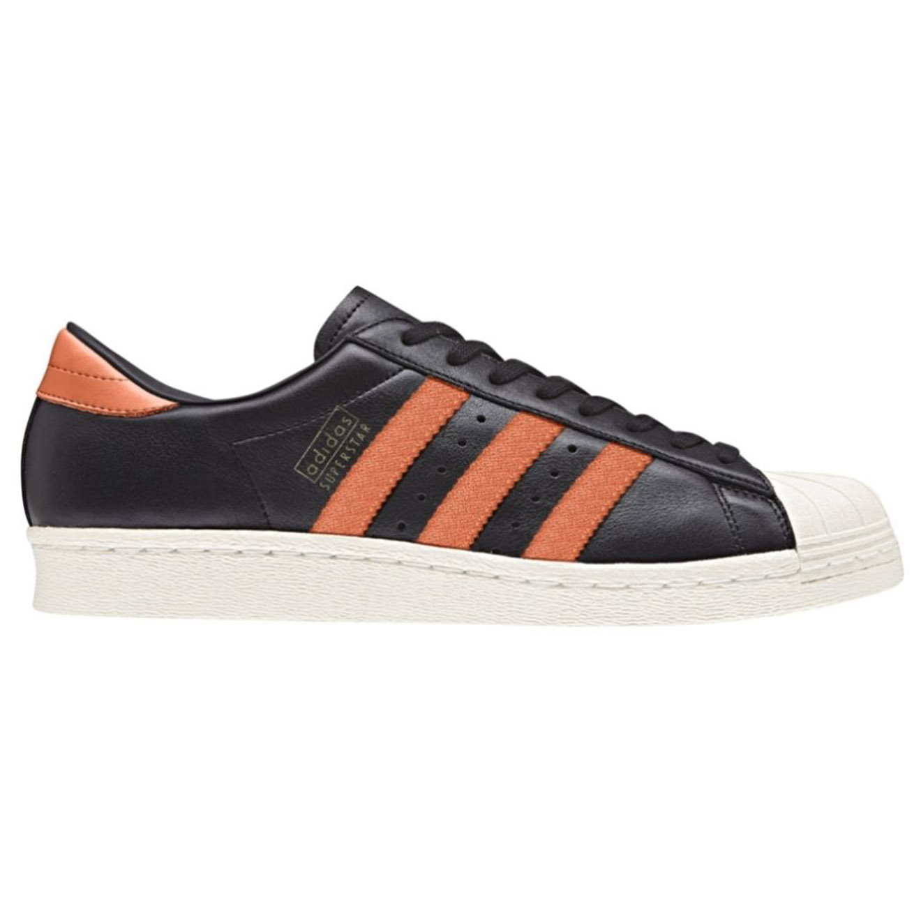 Baskets en Cuir Superstar Cq2478 noir/orange