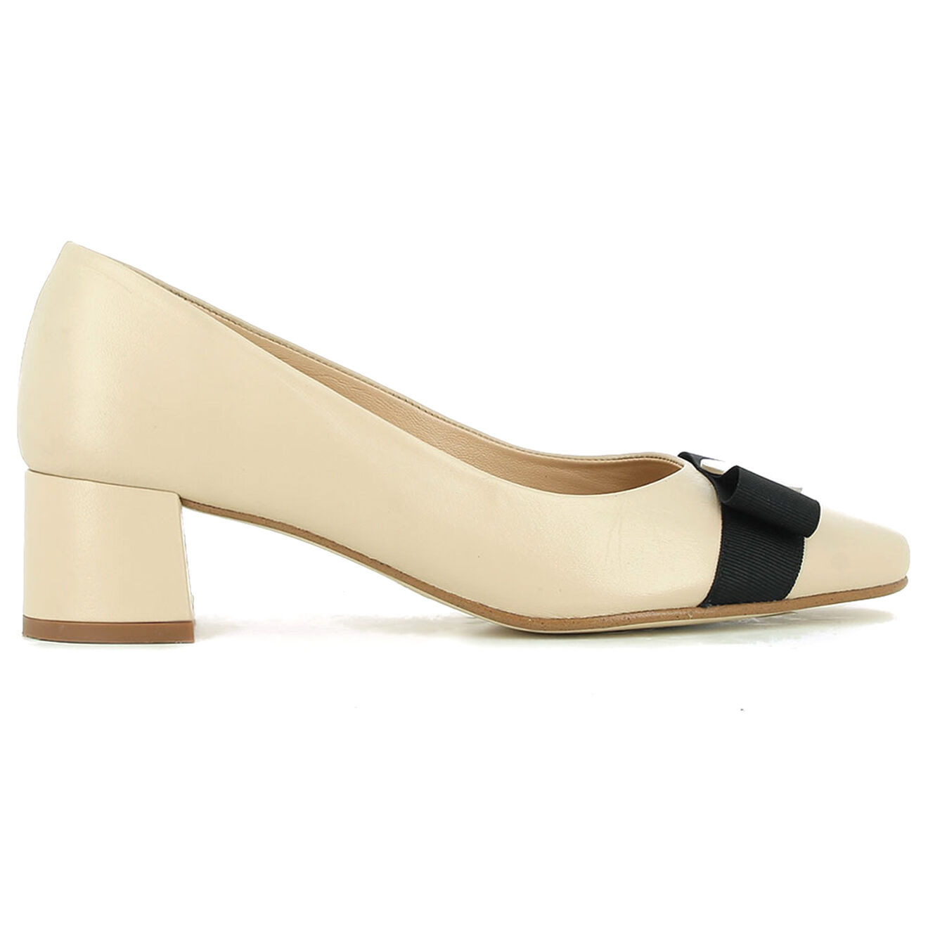 Trotteurs en Cuir Venezia beiges - Talon 4.5 cm