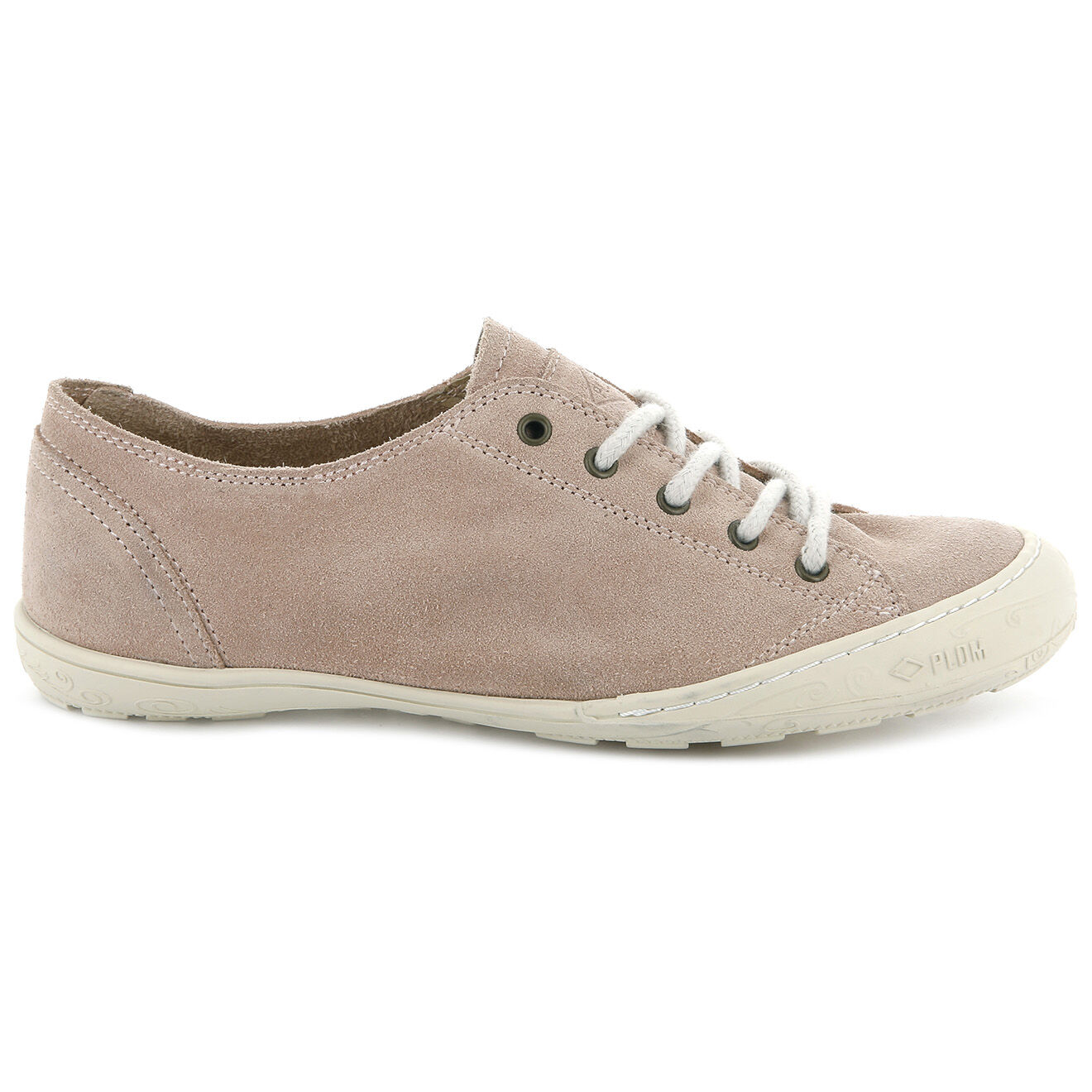 Baskets basses en Velours de Cuir Game Sud rose clair