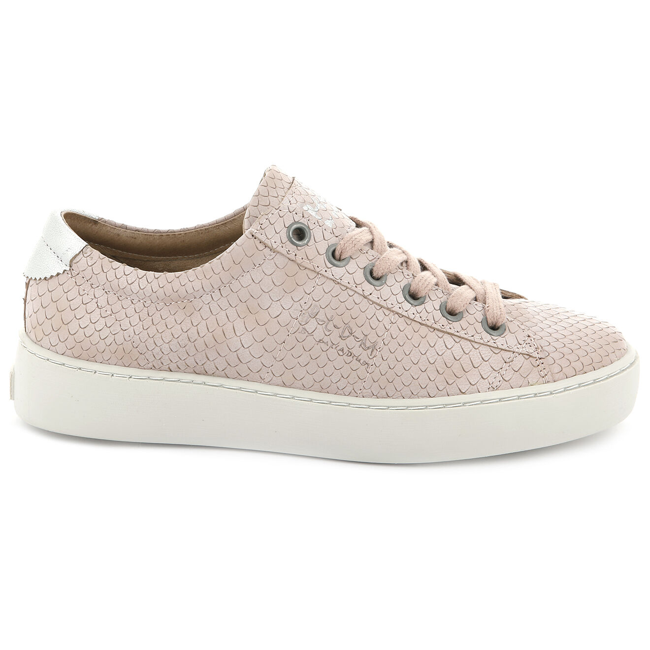 Baskets en Cuir serpent Galaxie rose clair