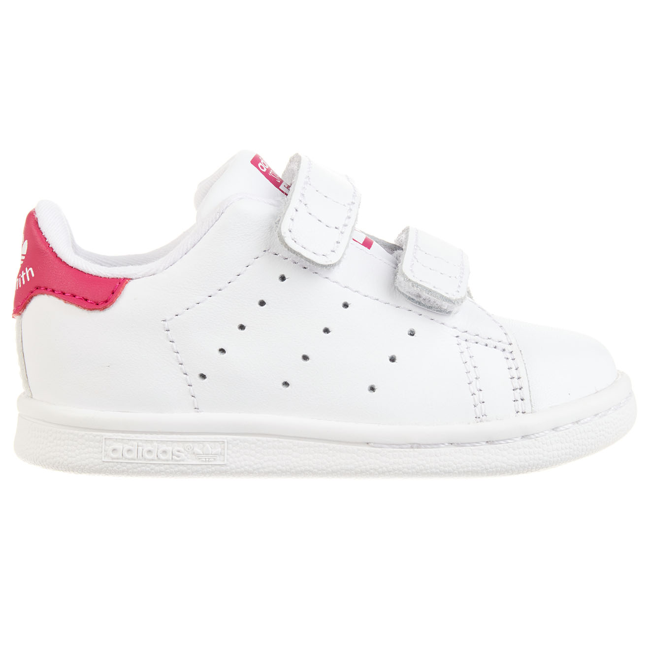 Adidas - Baskets en Cuir Stan Smith CF I blanc/rose