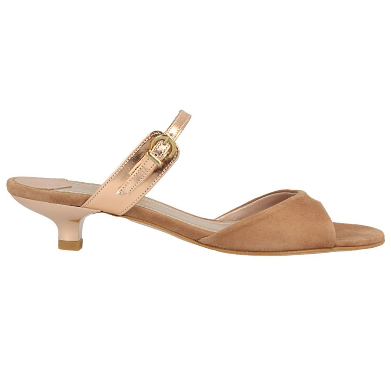 Sandales en Velours de Cuir Anna marron