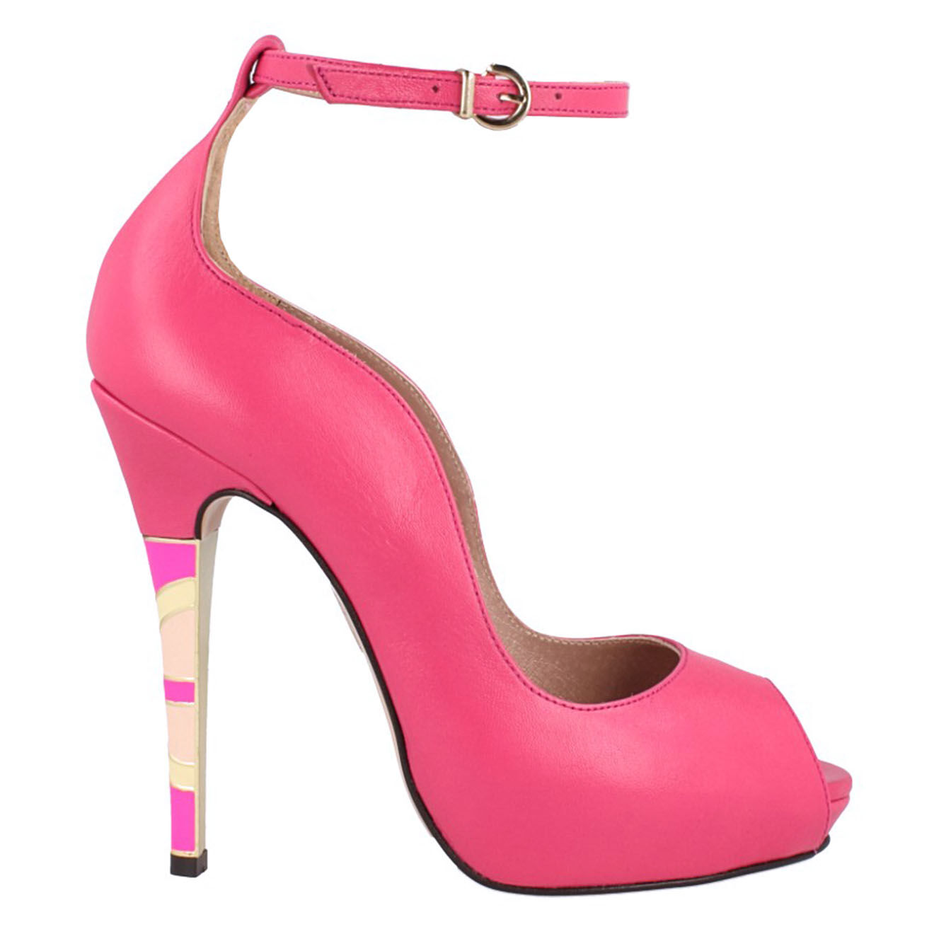 Escarpins en Cuir Nina fuchsia Talon 12.5 cm