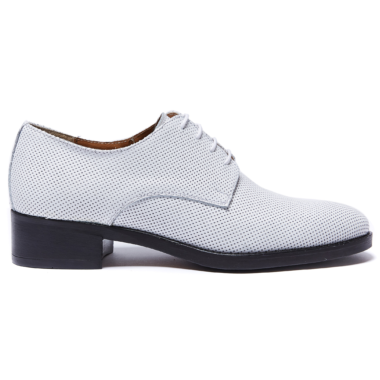 Derbies en Cuir Plain blanches
