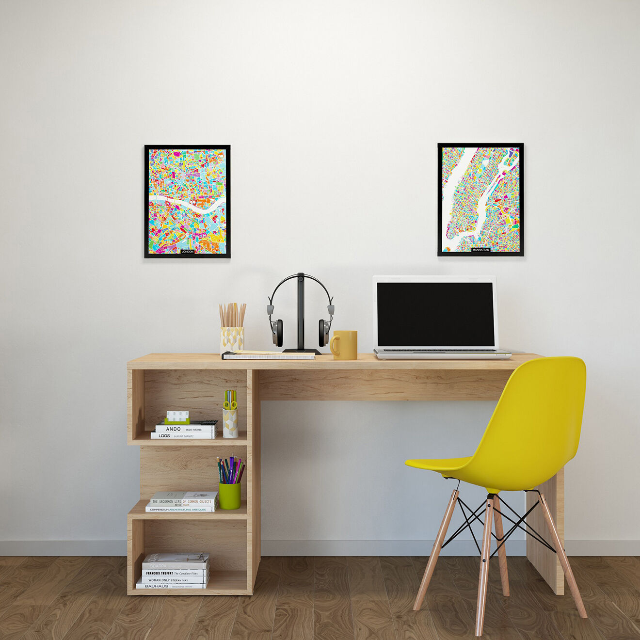 Bureau Martha bois naturel - 140x60x75 cm