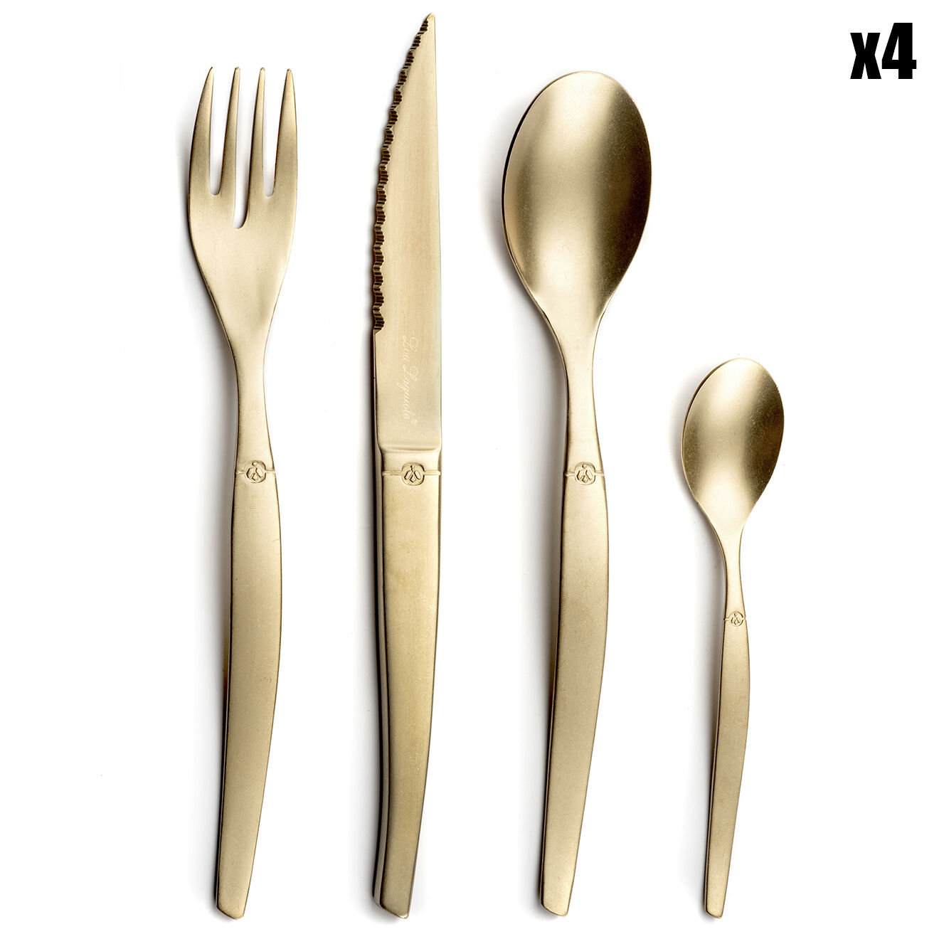 Ménagère de 16 pièces Jet Vintage dorée