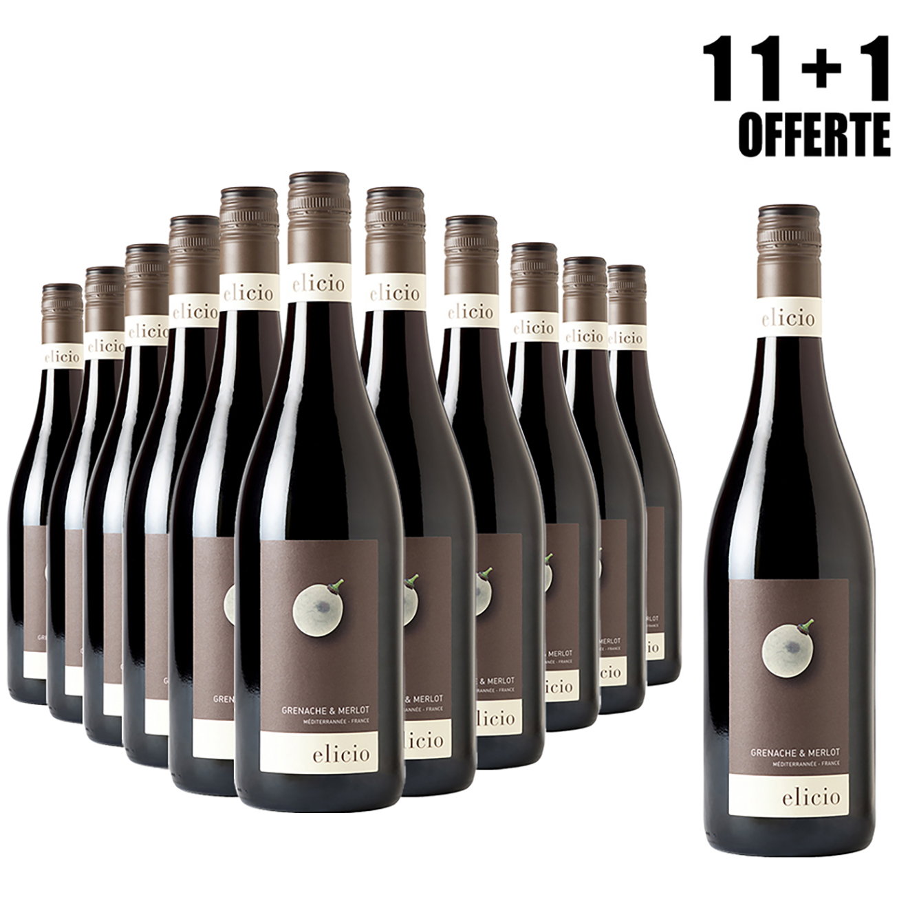 Lot de 11 IGP Méditerranée Elicio 2017 Cascavel 75cl + 1 Offerte