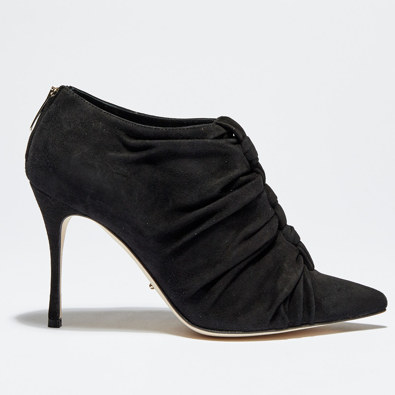 Boots en Velours de Cuir Royal noires Talon 9 cm