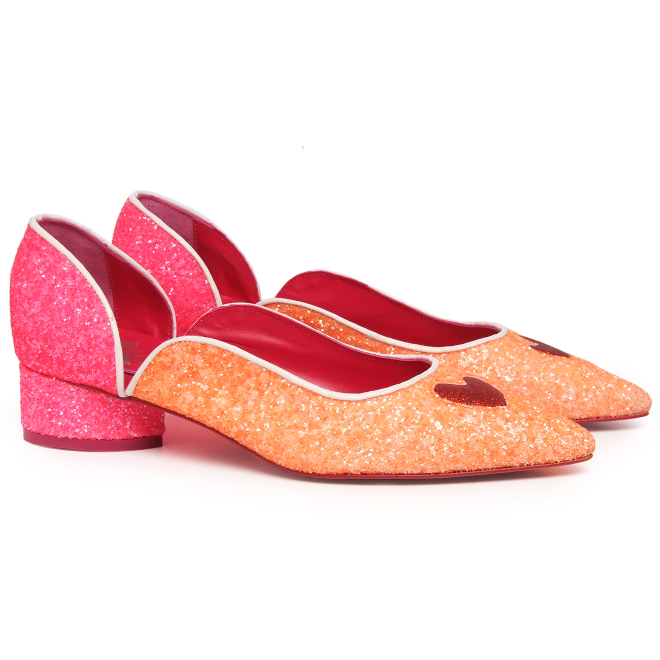 Trotters en Cuir Ada rose/orange