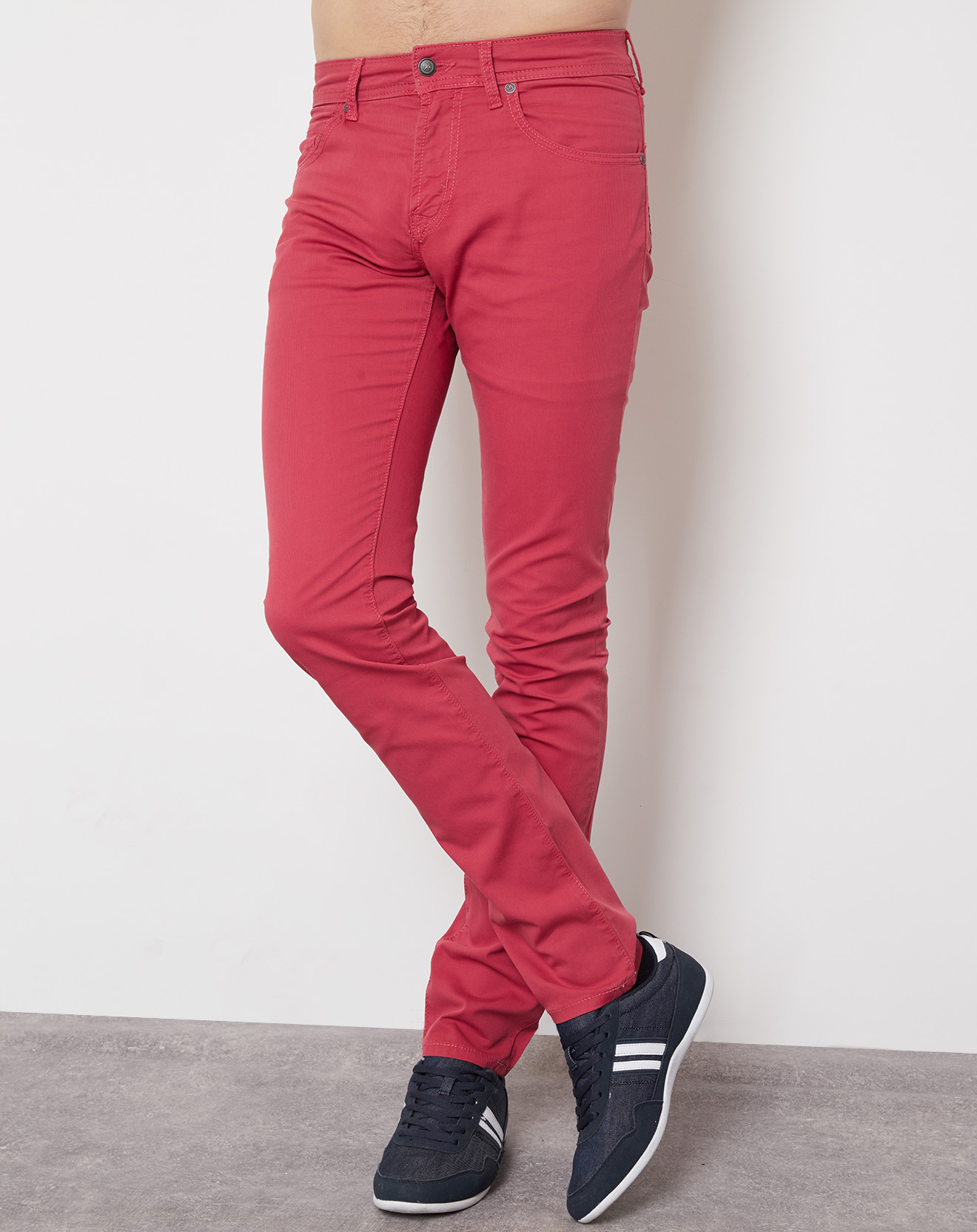 Pantalon Bedford rouge