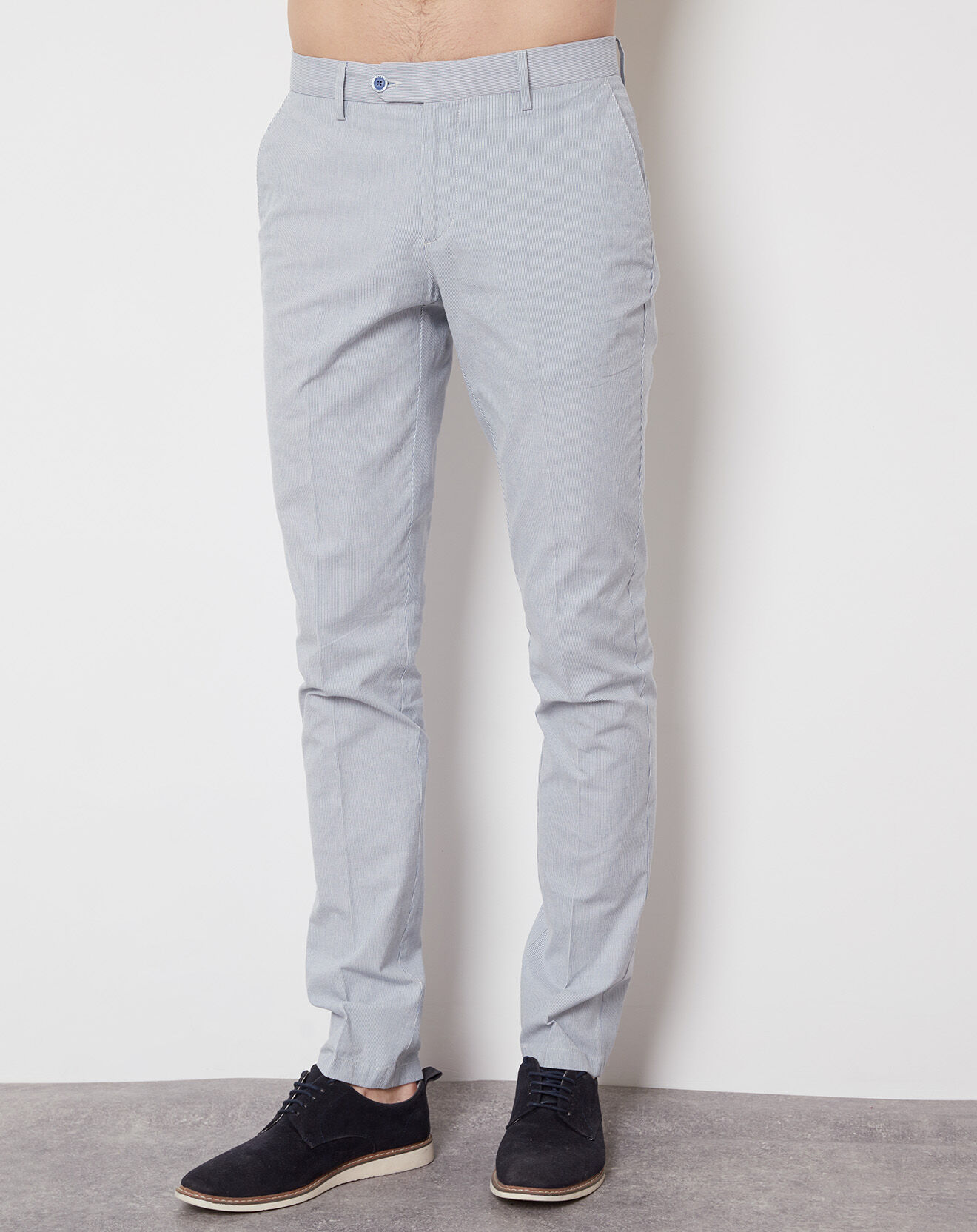 Pantalon Preppy stripes bleu/blanc