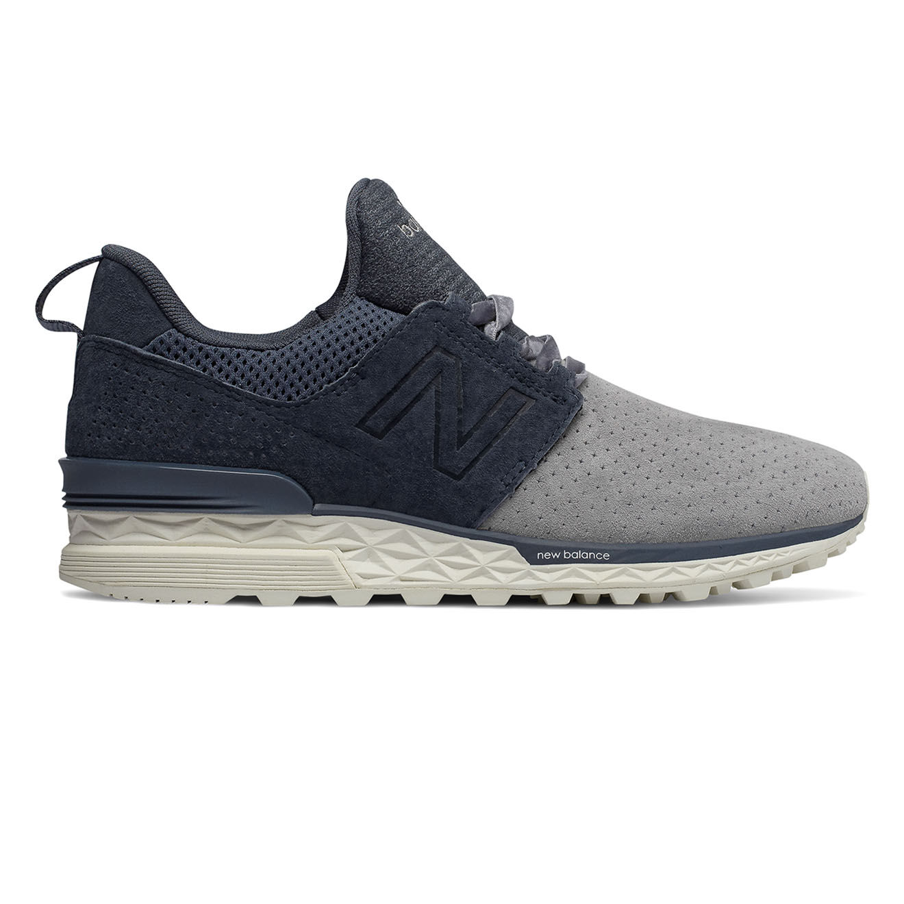 Baskets en Cuir WS574DUO-B bleu foncé/gris