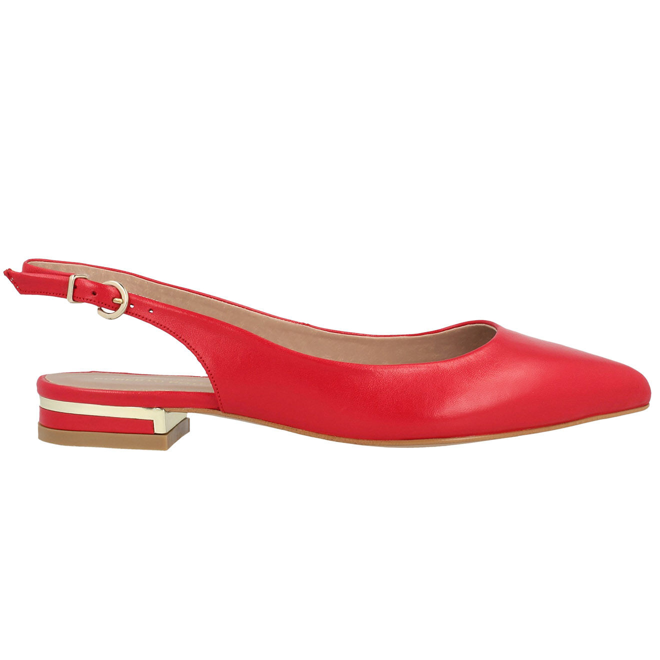 Sling-Back en Cuir Jade rouges