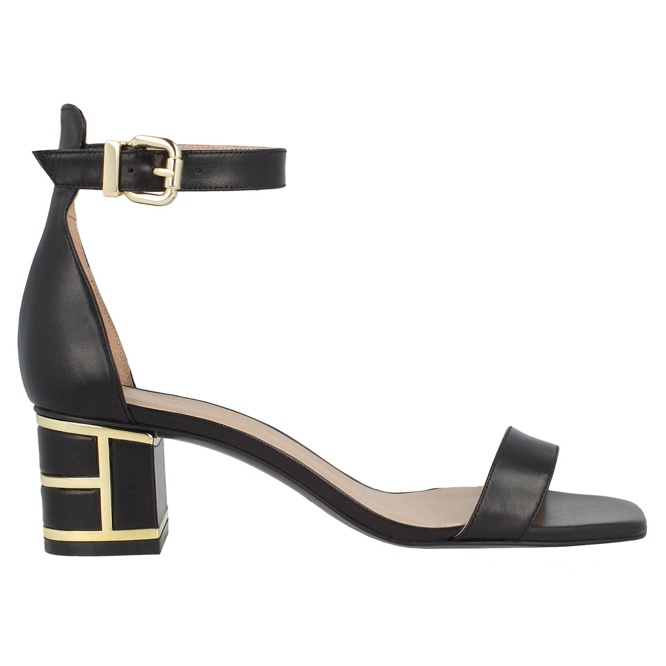 Sandales en Cuir Julio noires Talon 5 cm