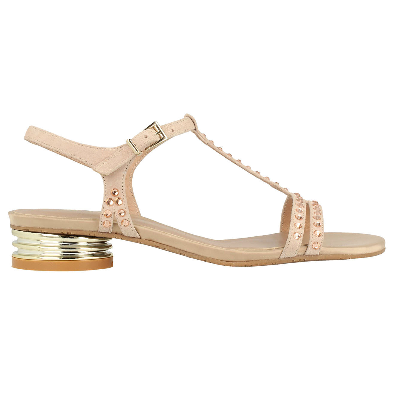 Sandales en Velours de Cuir Emilio beiges