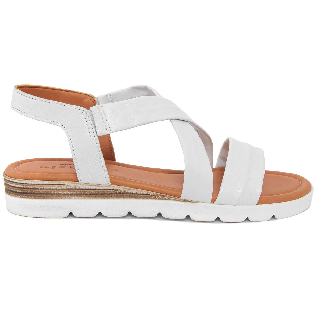 Sandales en Cuir Helena blanches - Talon 3 cm