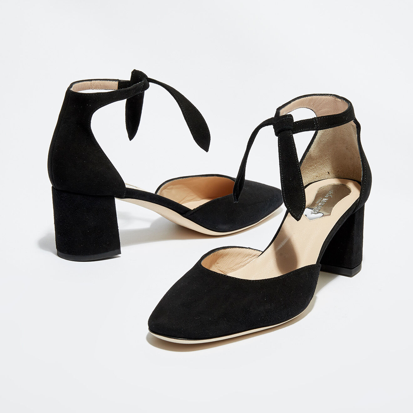 Babies en Velours de Cuir Camoscio noires - Talon: 6 cm