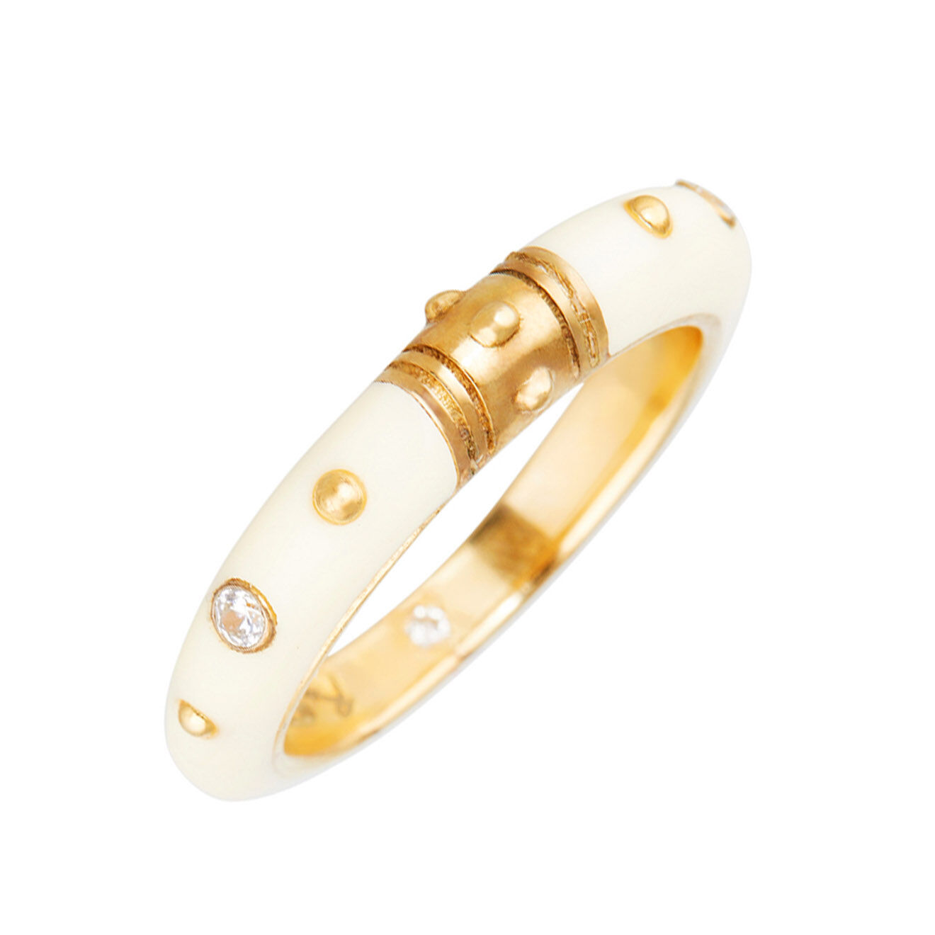 Bague Ethnic en Vermeil & Zirconium blanc/doré
