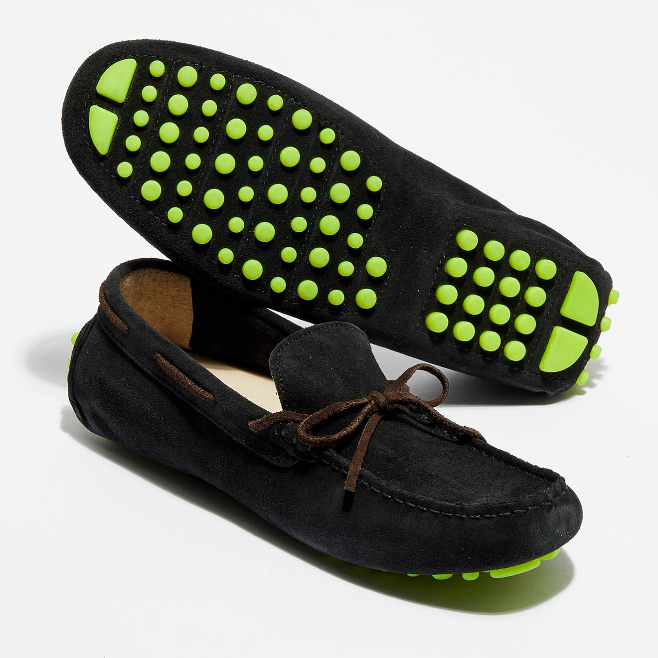 Mocassins en Velours de Cuir Misael noirs