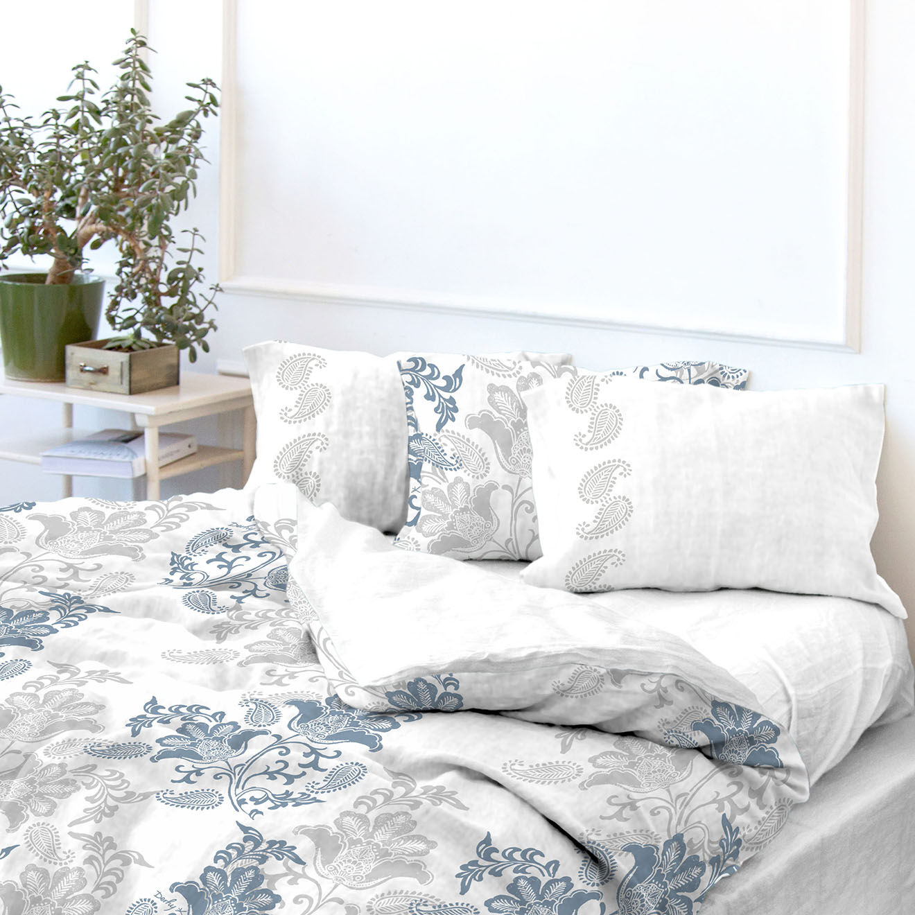 Derhy Housse DE Couette 140x200 Camille Bleu