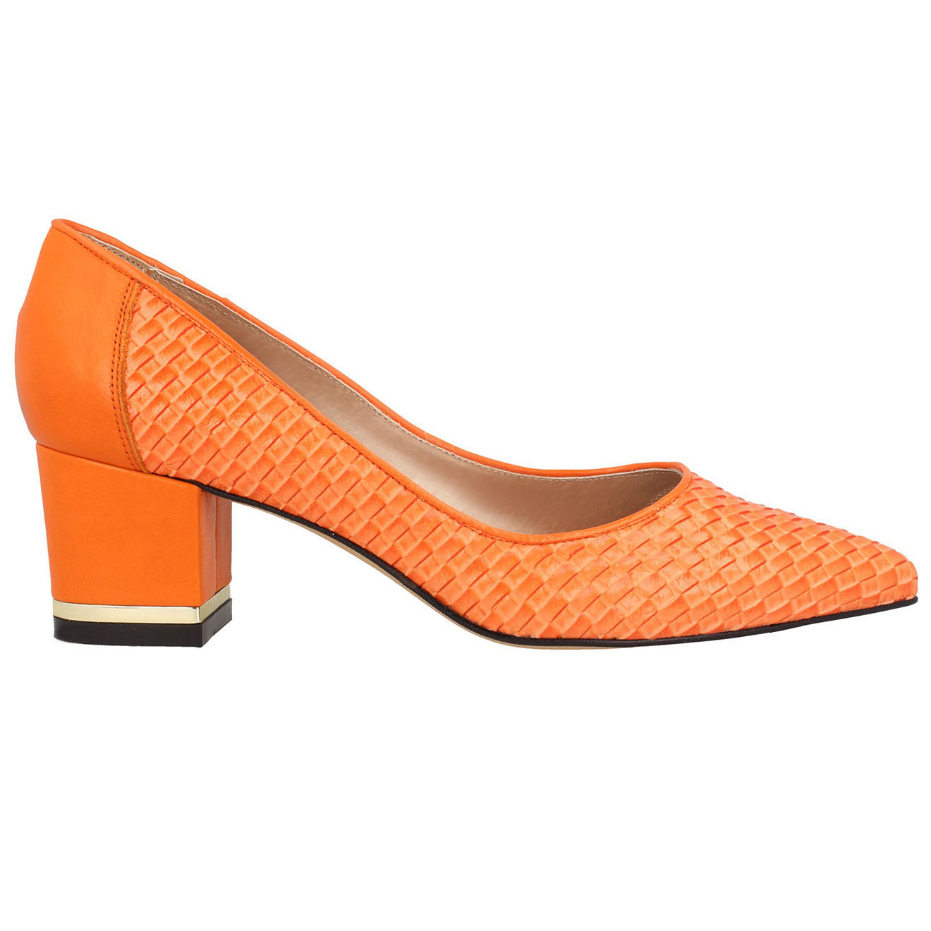 Trotters en Cuir Noémie oranges Talon 5 cm
