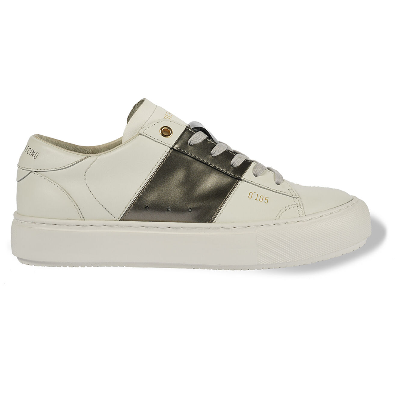 chaussure cuir blanche femme