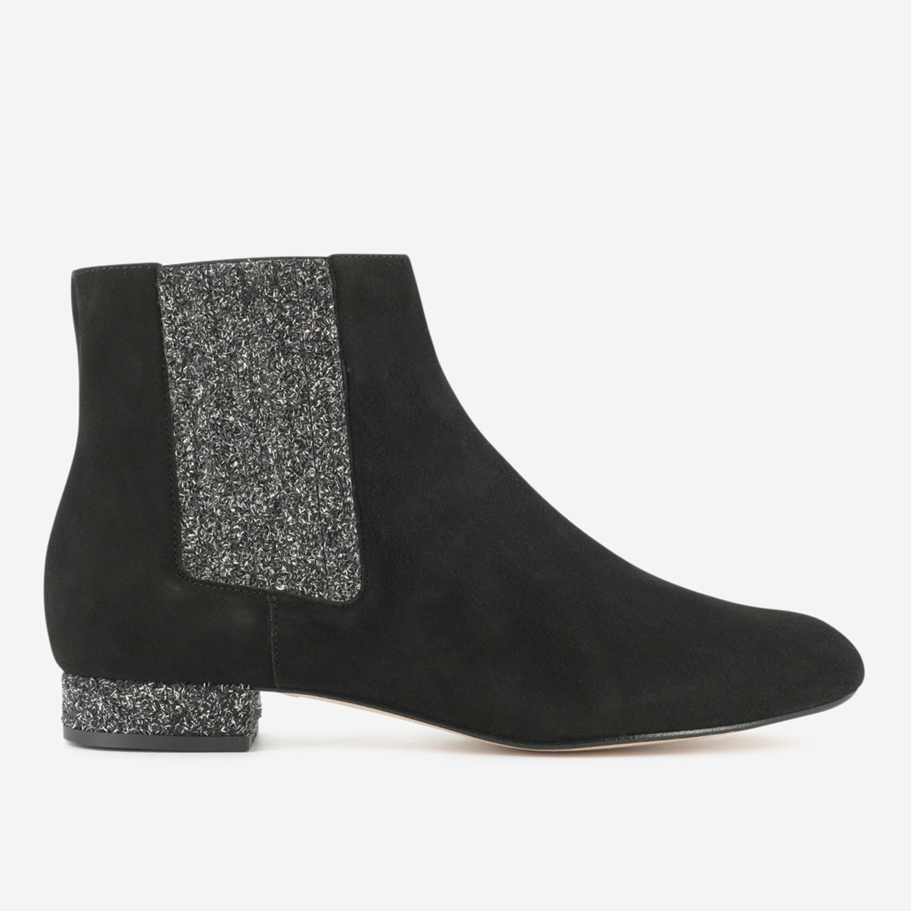 mellow yellow - chelsea boots efragon en velours de cuir noires