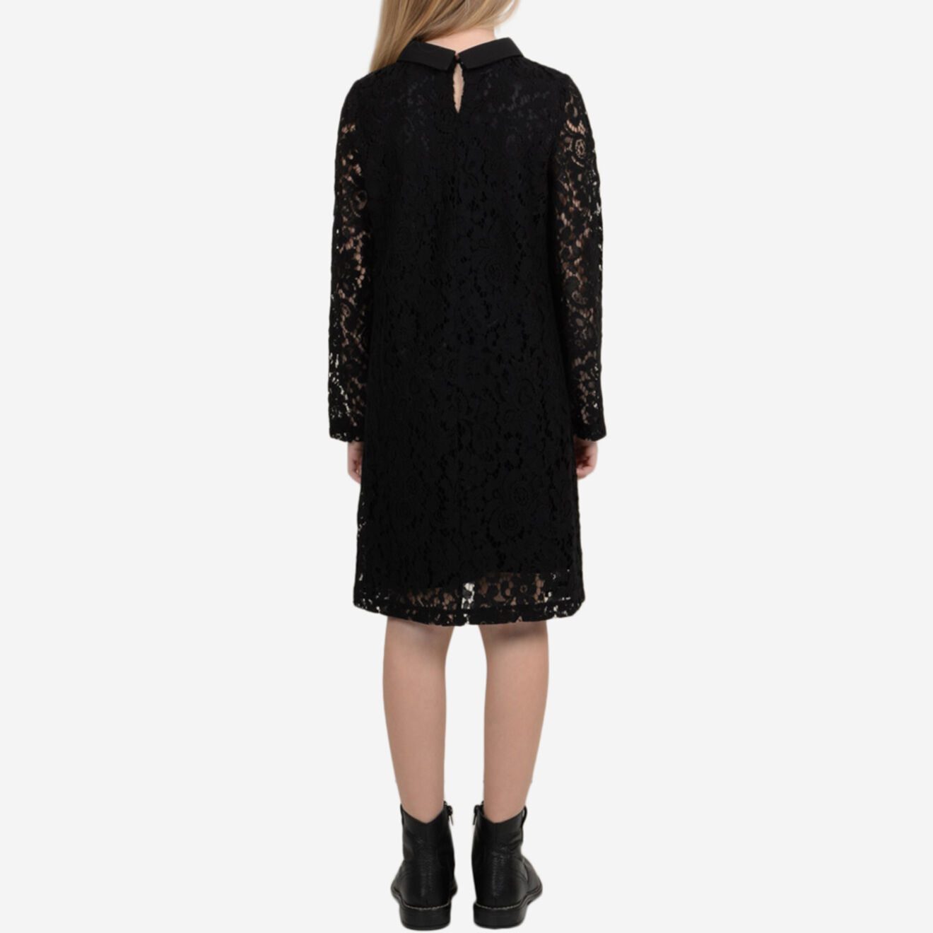 Robe Col claudine en dentelle noire Vente privée Molly Bracken