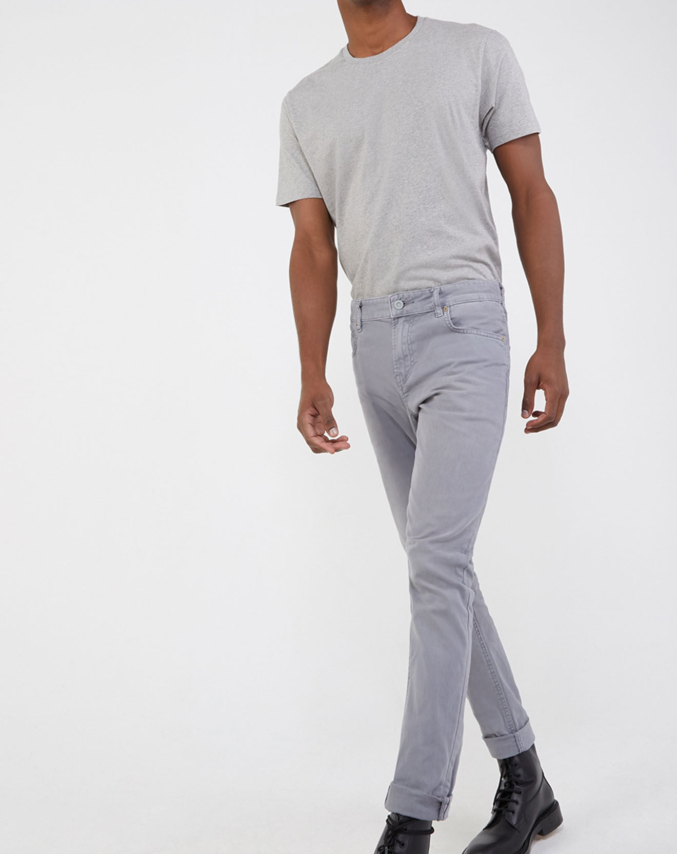 Jean Skim stretch gris clair