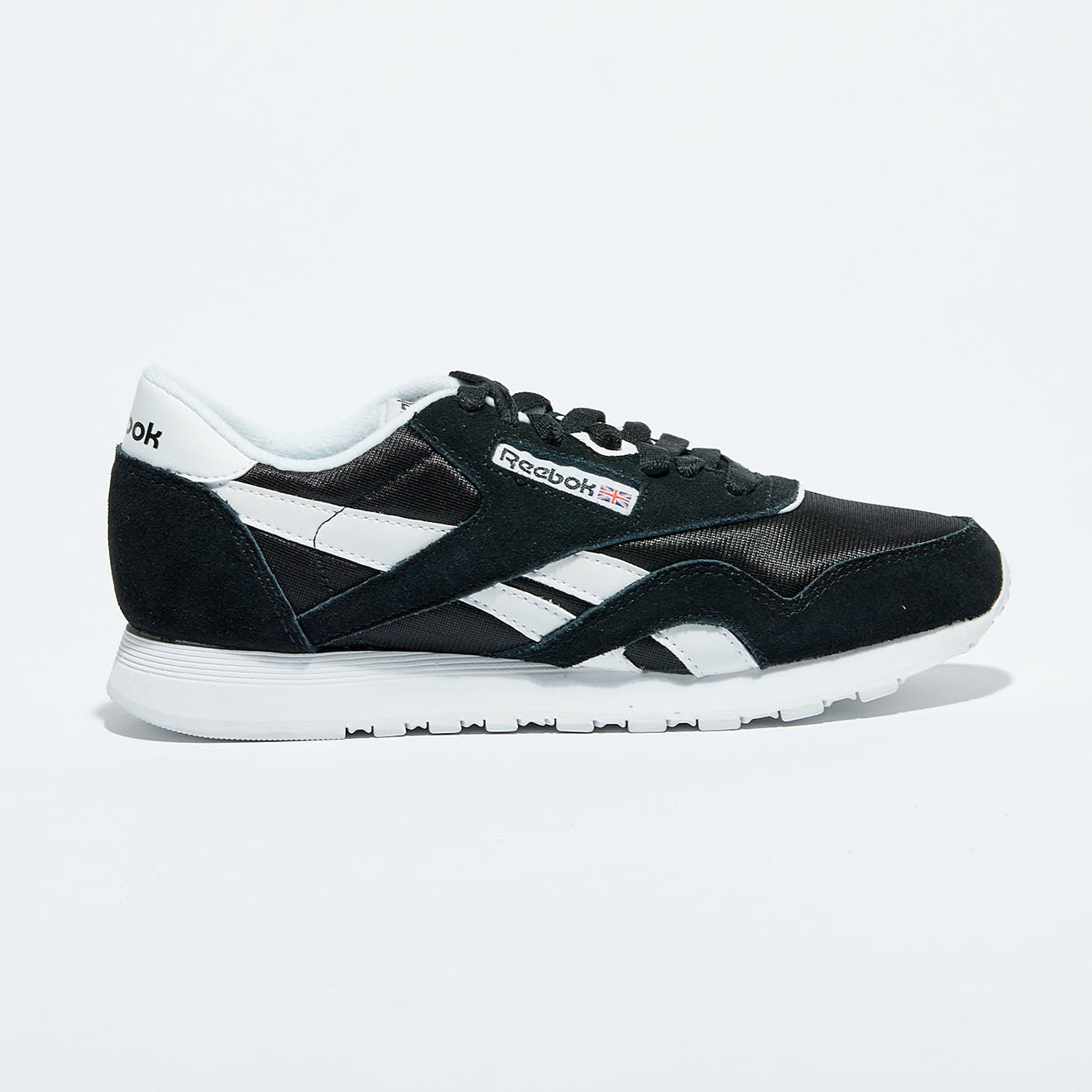 Reebok - Baskets en Velours de Cuir & Mesh Cl Nylon 6604 noires