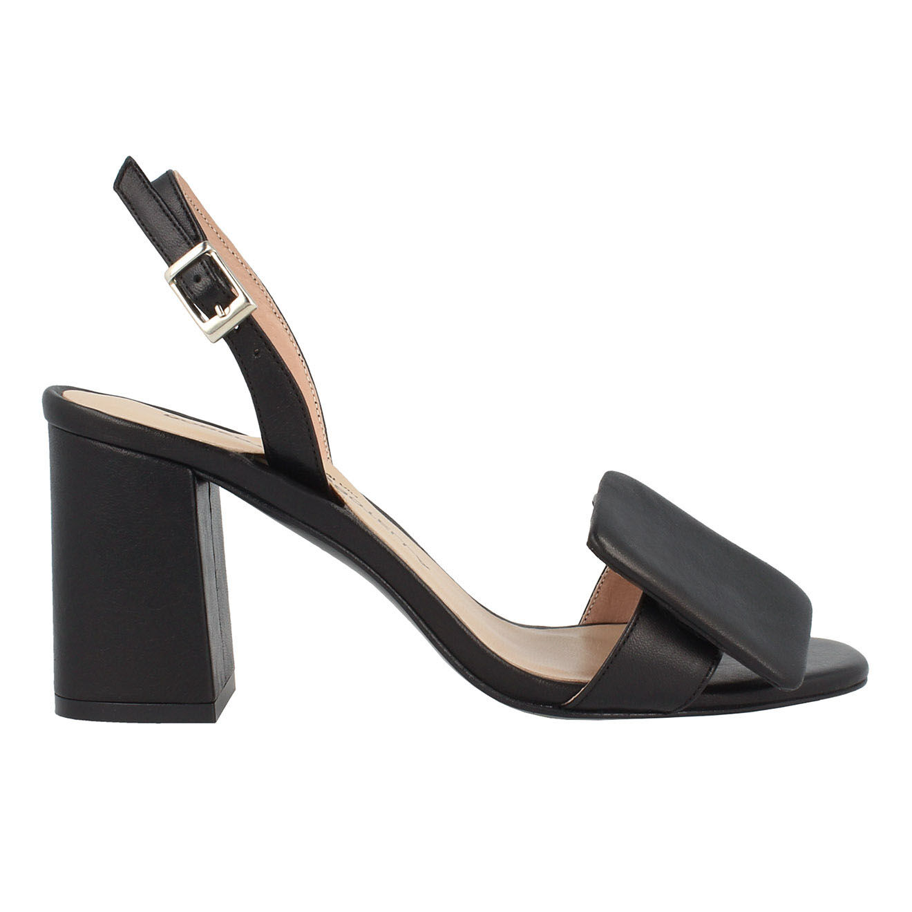 Sandales en Cuir Isabelle noires - Talon 7.5 cm