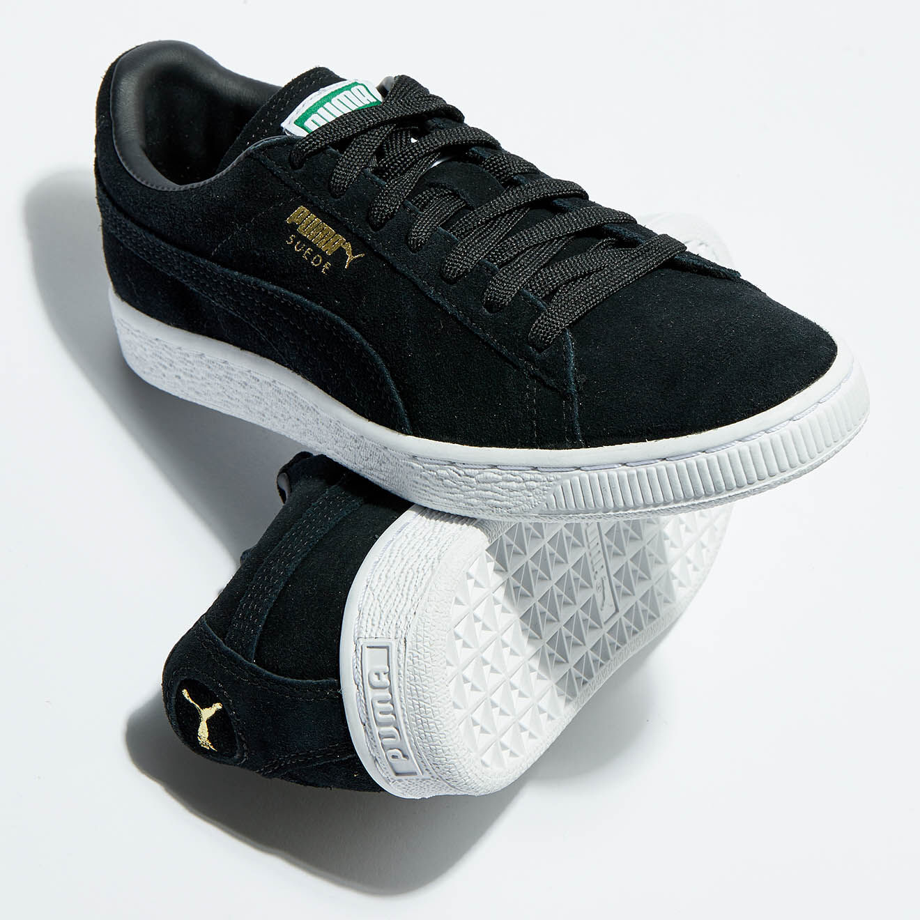 Baskets en Velours de Cuir Classic+ noires