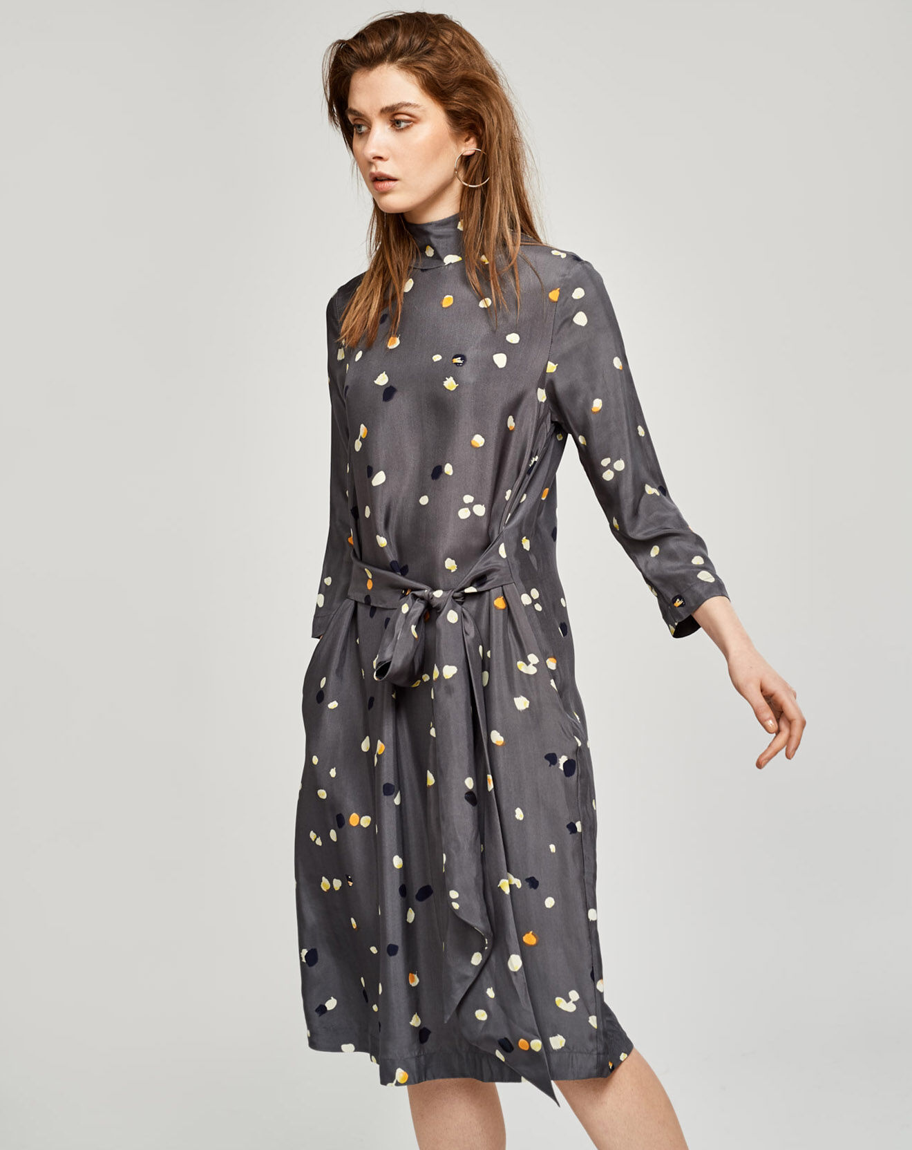 Robe Hornu imprimé grise