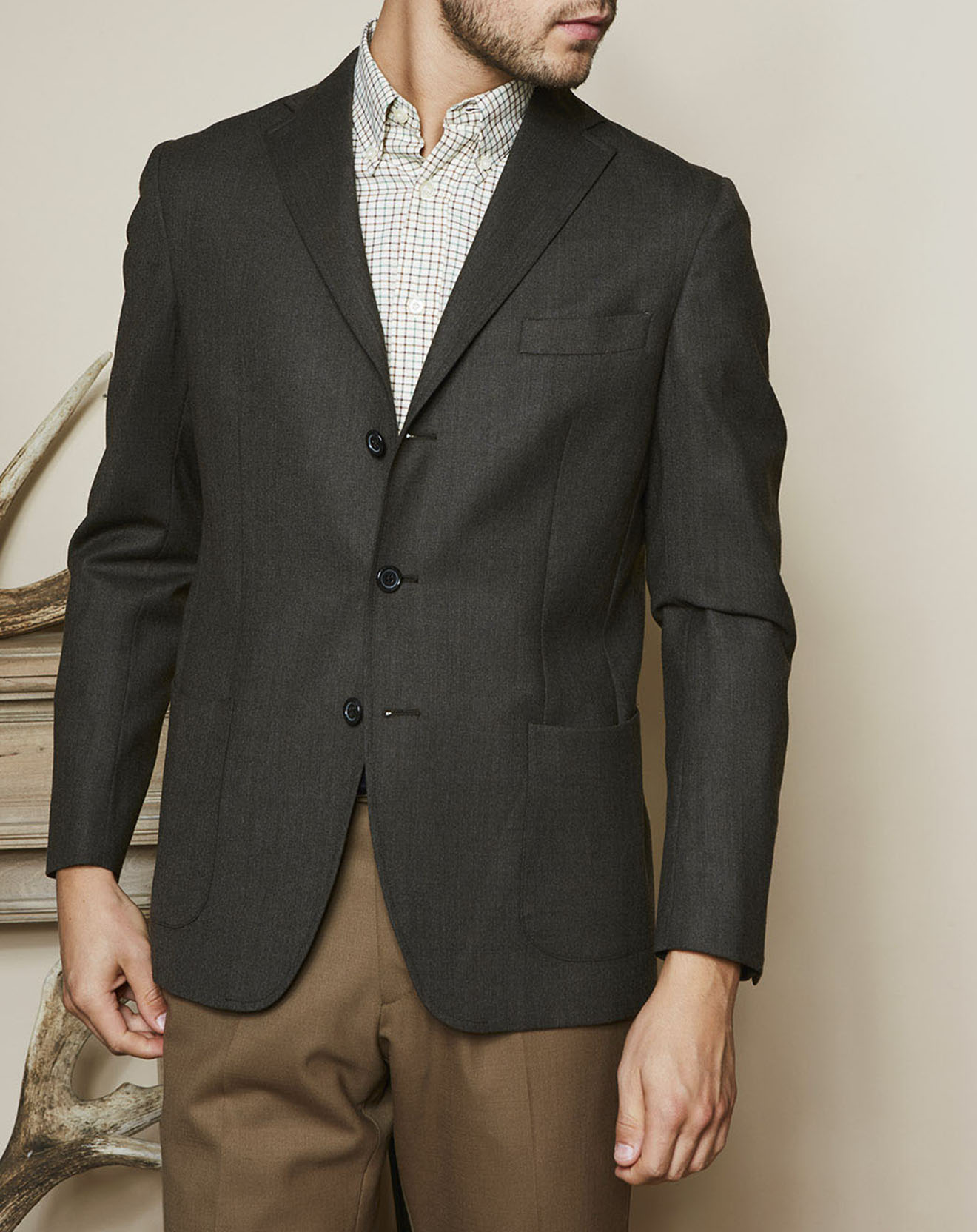 Veste en Laine mélangée Birch marron mélangé