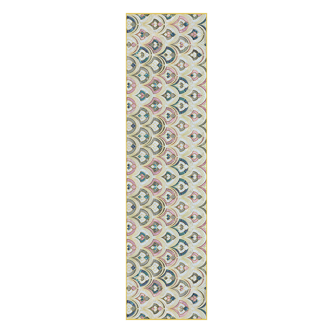 Tapis Art nouveau multicolore - 80x300 cm