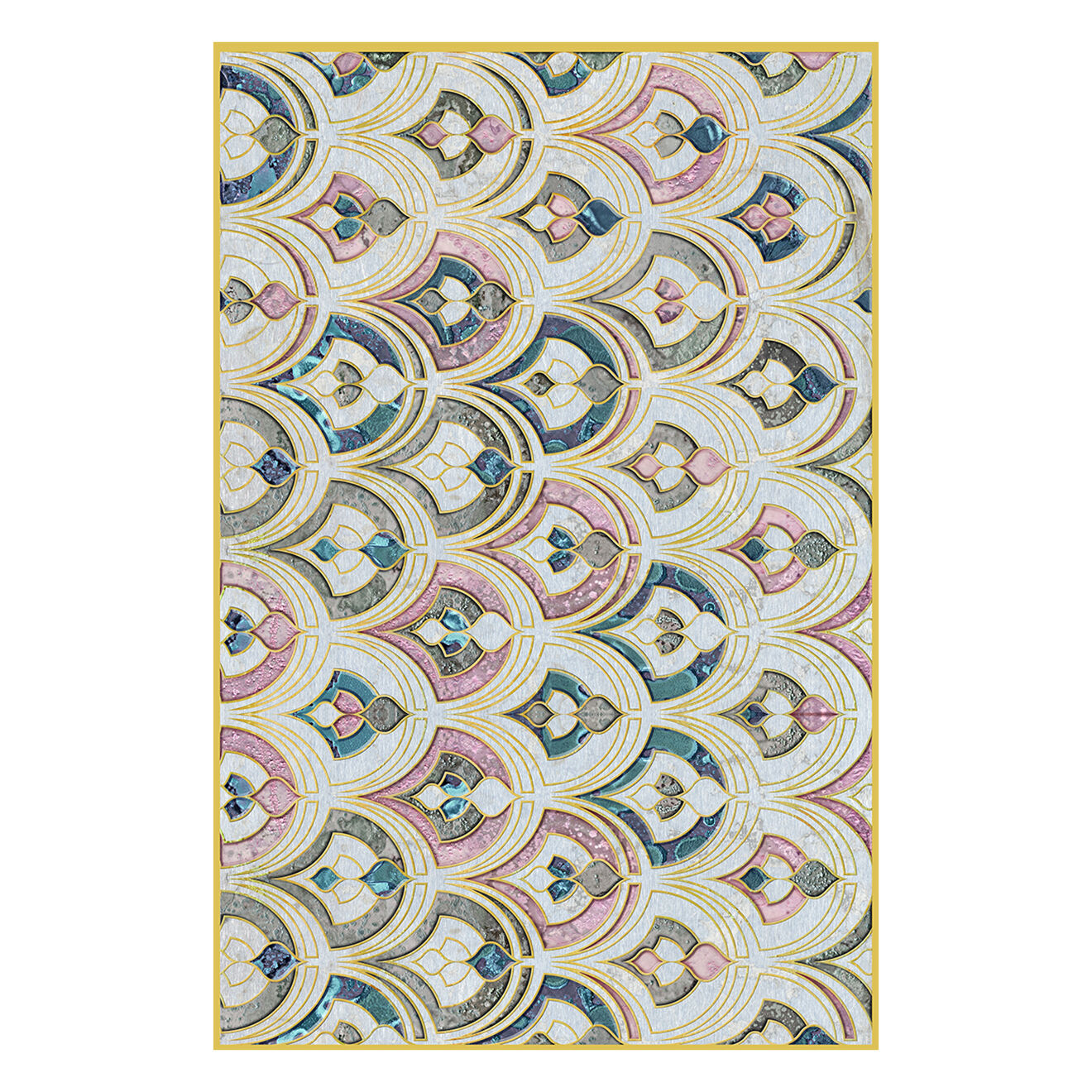 Tapis Art nouveau multicolore - 100x133 cm
