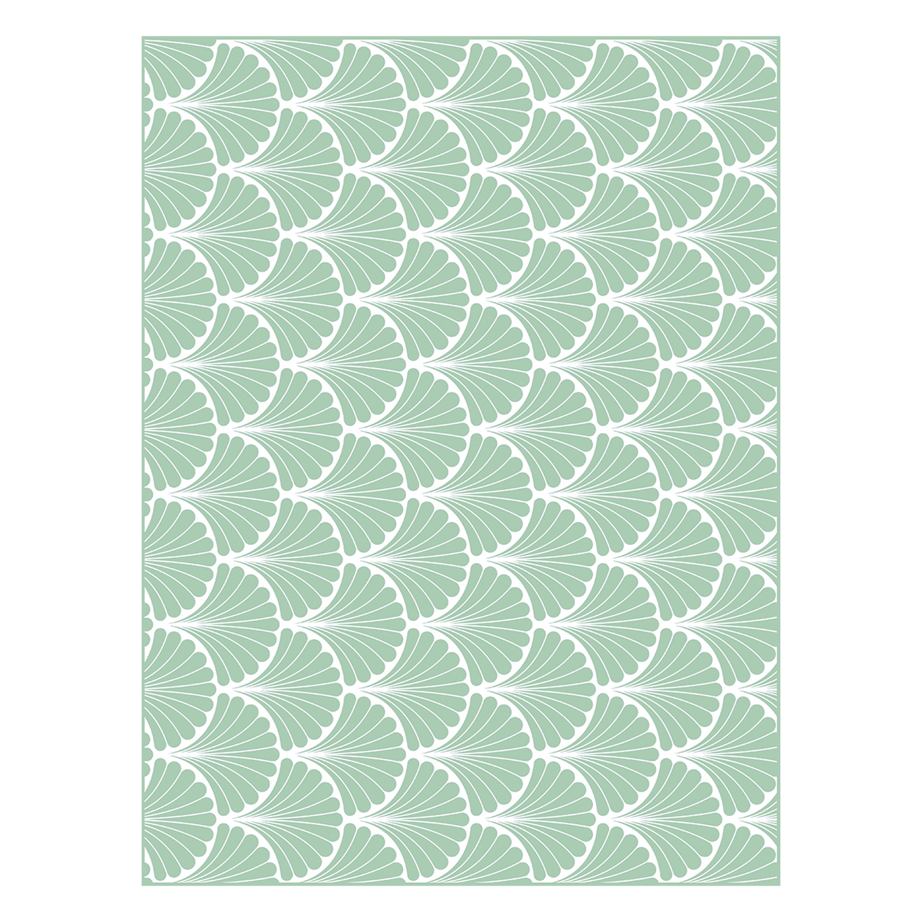 Tapis paon vert pâle/blanc - 66x150 cm