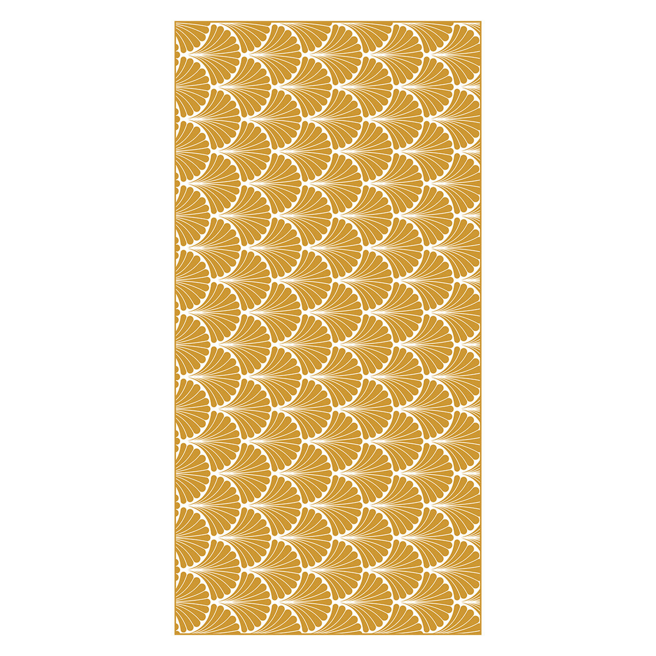 Tapis paon doré/blanc - 66x150 cm