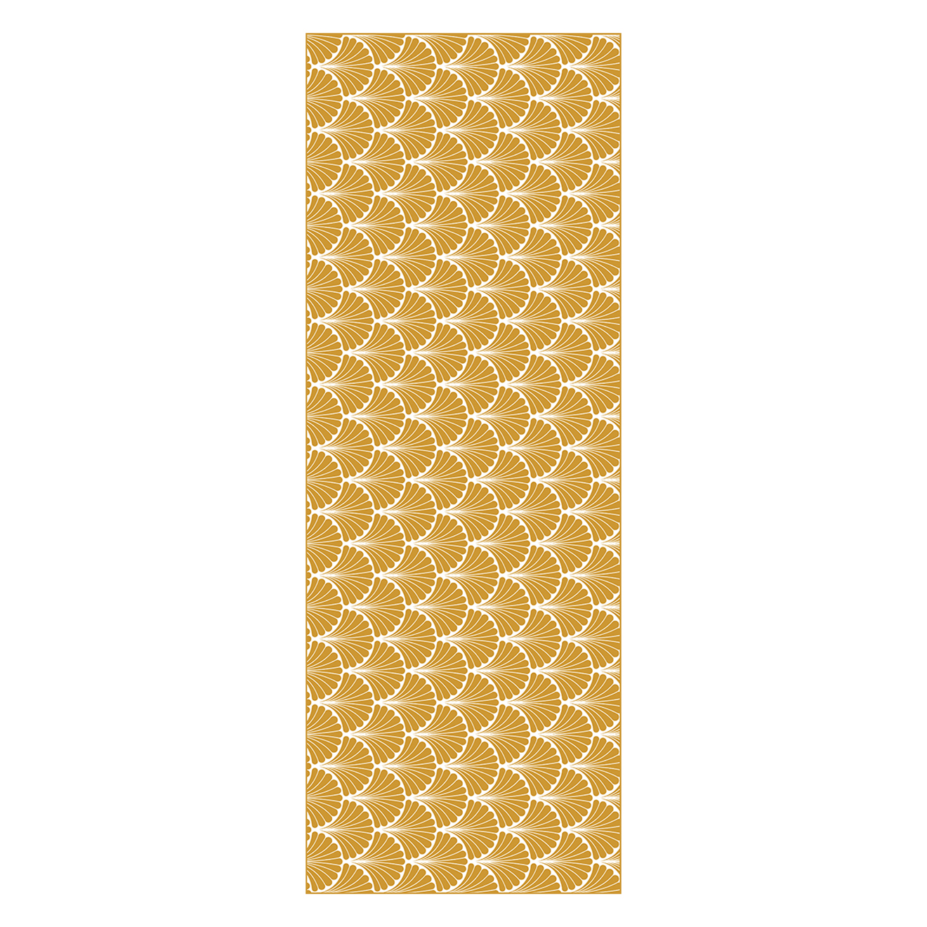 Tapis paon doré/blanc - 66x180 cm